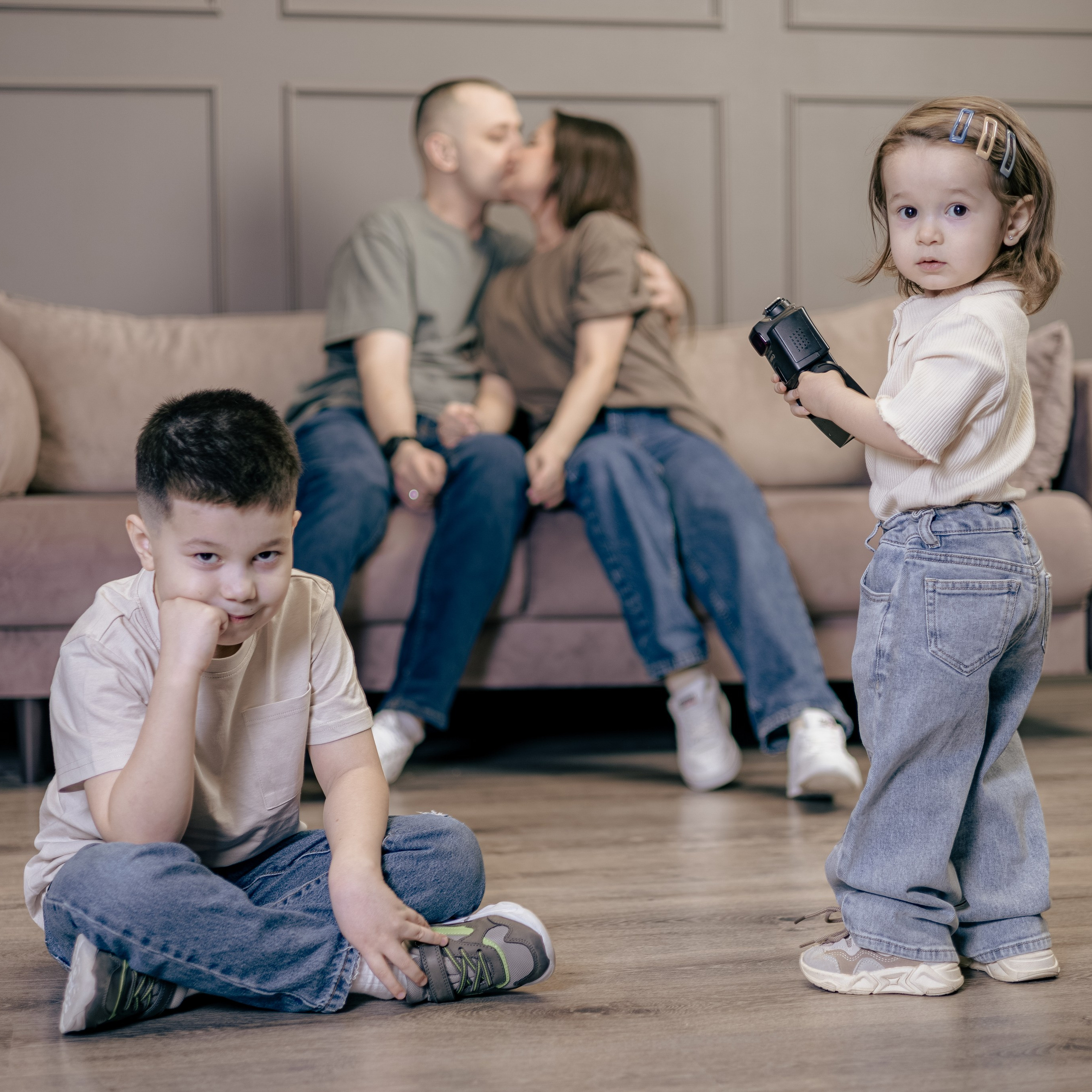 Екатерина, Рустам, Тимур и Адель