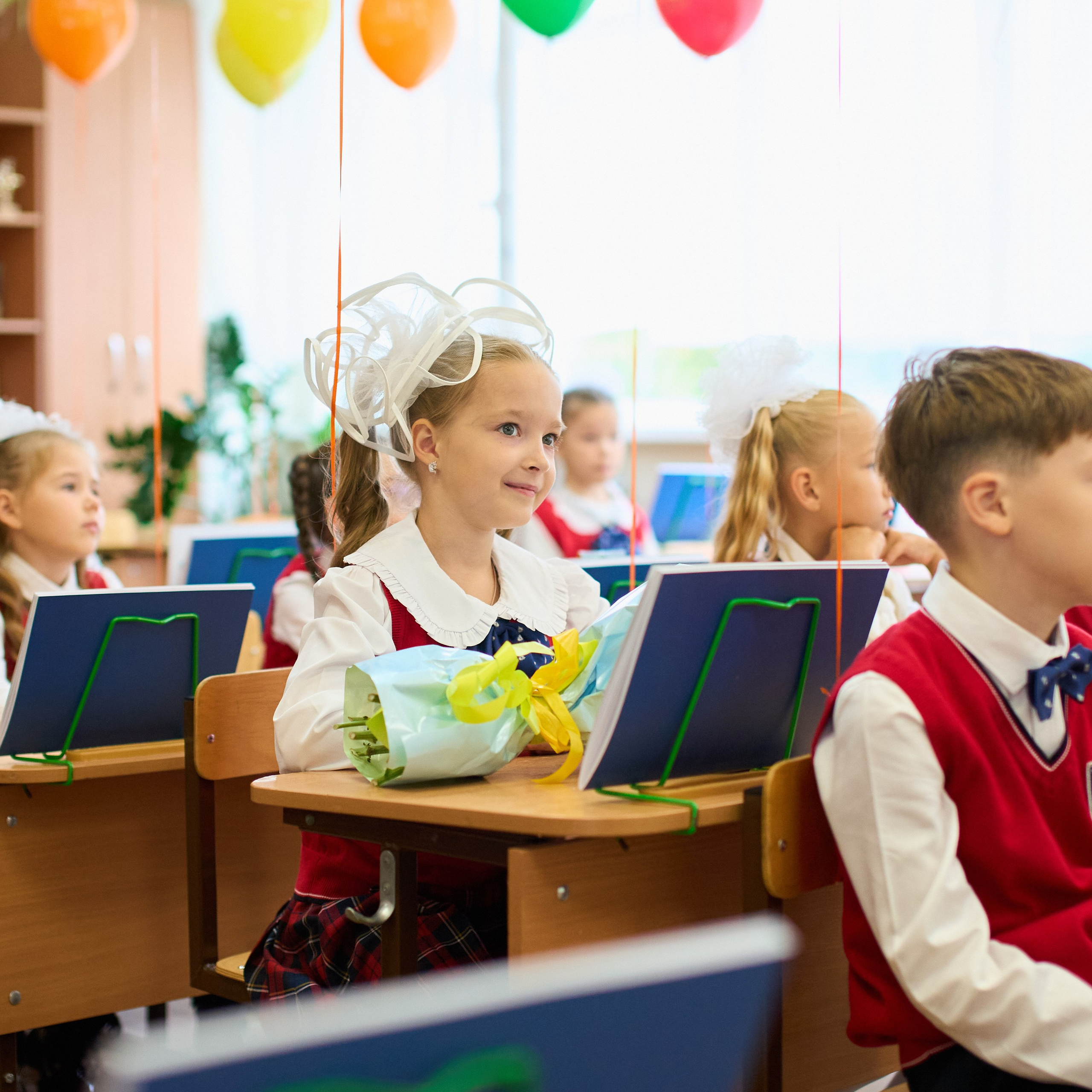 Первоклашки. 10 Гимназия, 2025 год. Репортажный и женский фотограф в Новосибирске