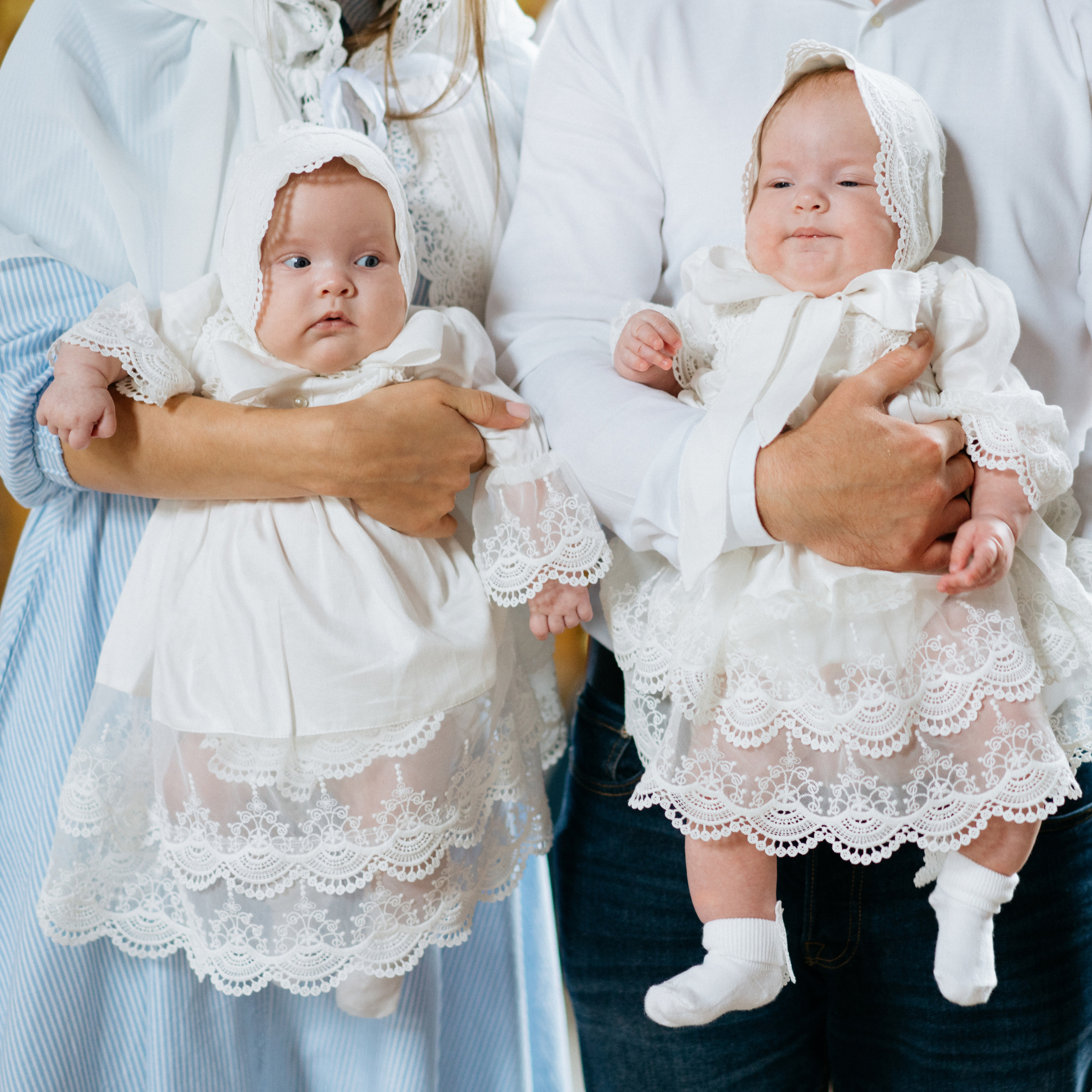 Крещение сестренок.