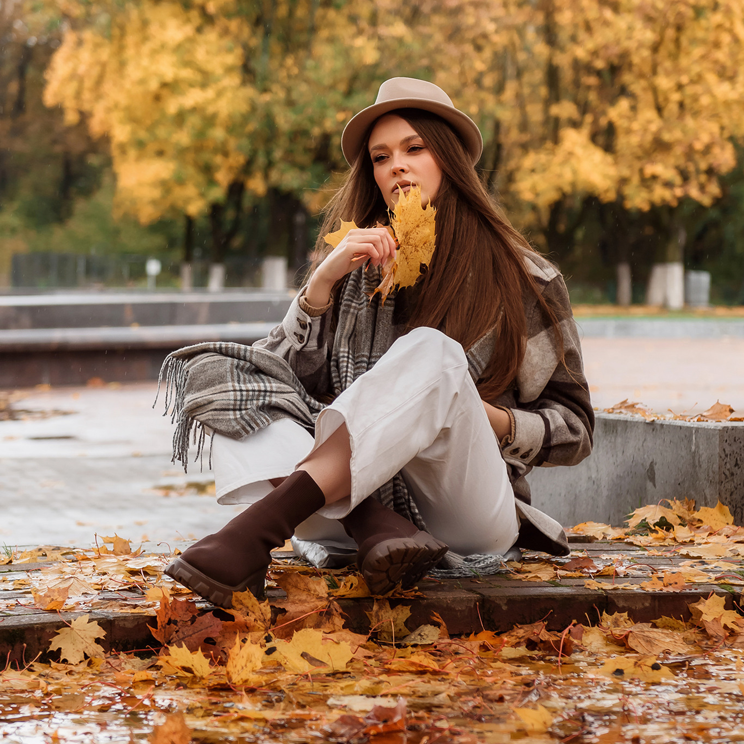 Прогулочная фотосессия, Фотопрогулка, Фотосессия на улице, Осенний портрет, Фотограф Брянск
