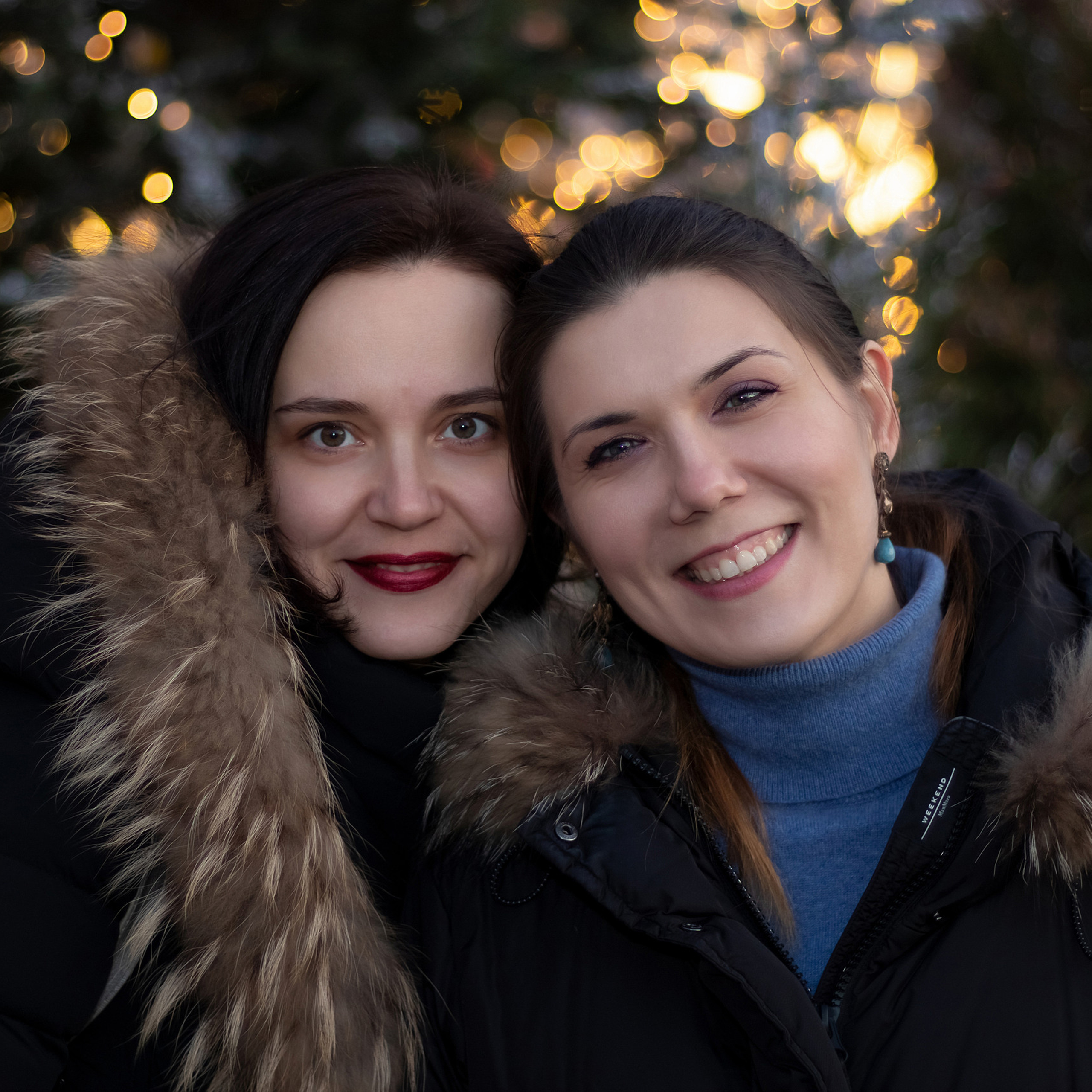 Портретная съемка. Новогодняя фотосессия. Девушки на Манежной площади.