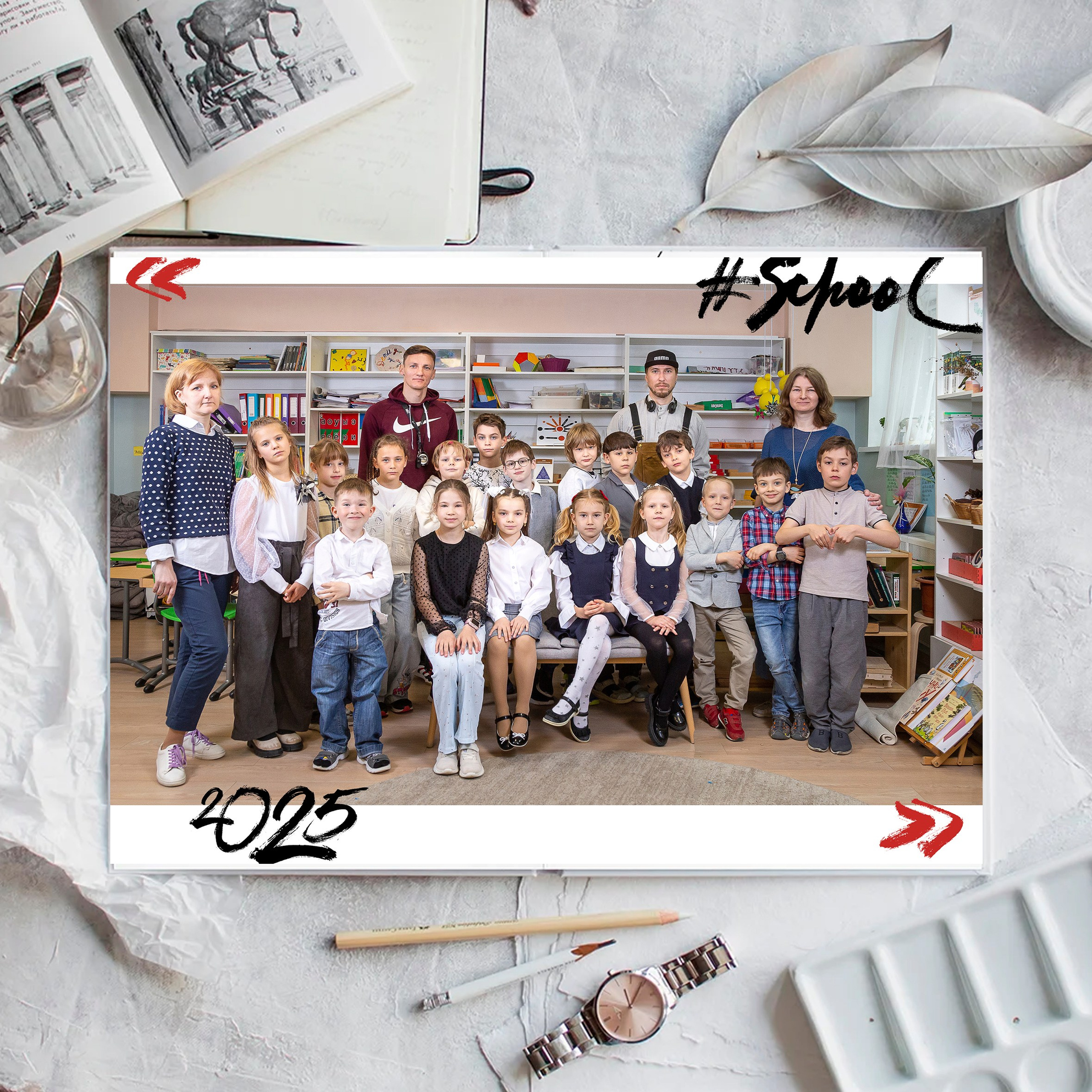 Школьные фотоальбомы Индивидуальный фотоальбом на 5 разворотов. Детский Семейный Фотограф из Москвы Вуколова Наталья