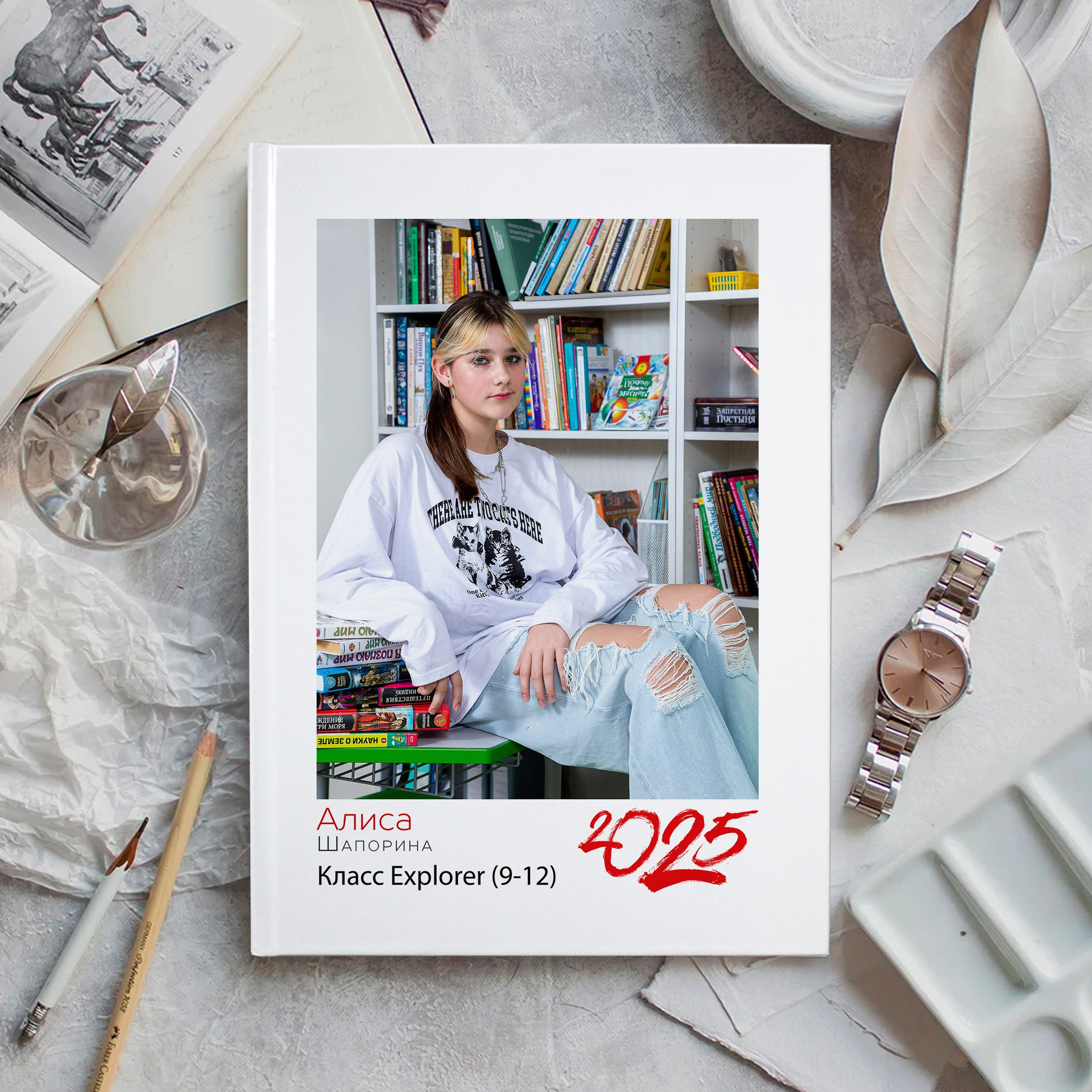 Школьные фотоальбомы Индивидуальный фотоальбом на 5 разворотов. Детский Семейный Фотограф из Москвы Вуколова Наталья