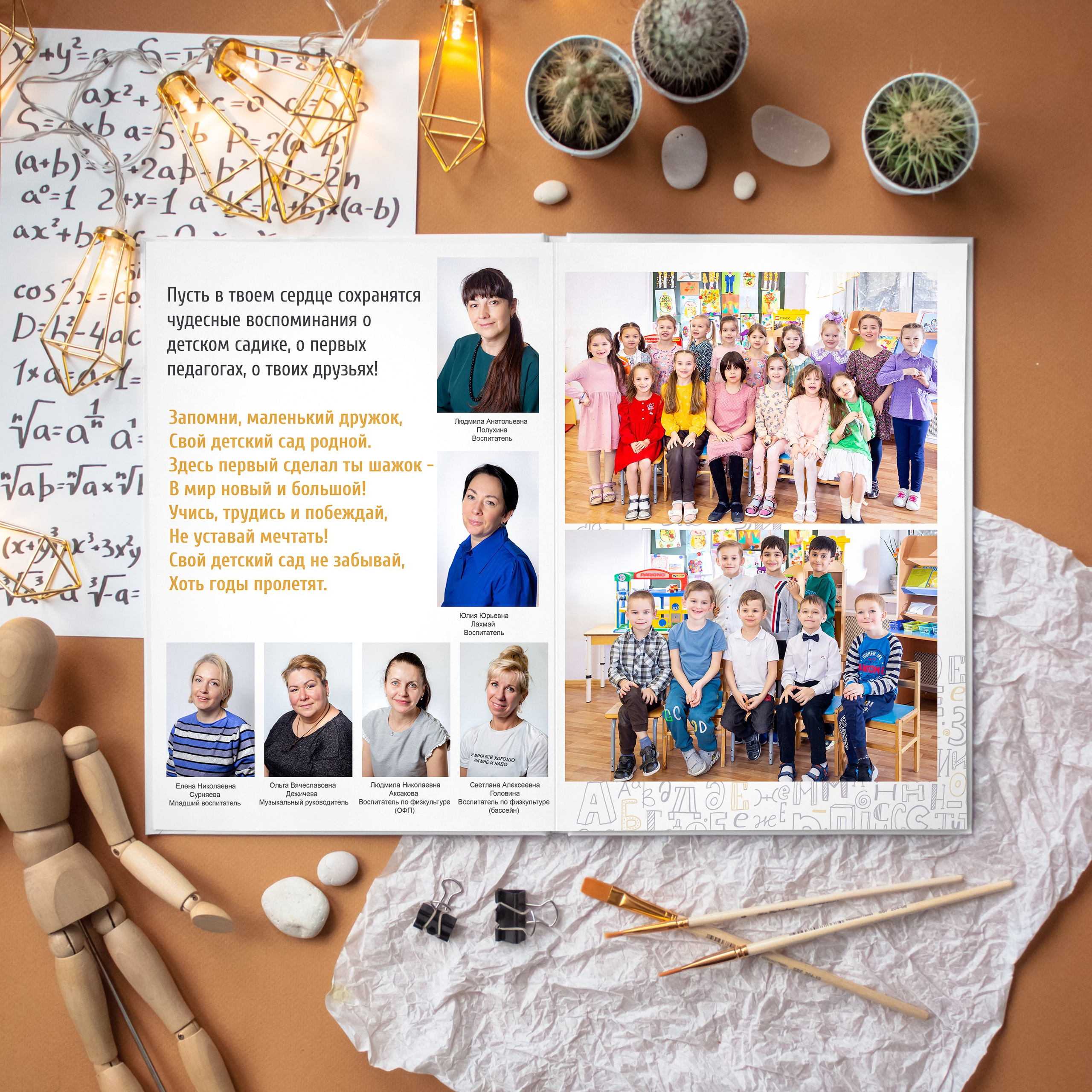 Детский Сад Индивидуальный фотоальбом на 5 разворотов. Детский Семейный Фотограф из Москвы Вуколова Наталья