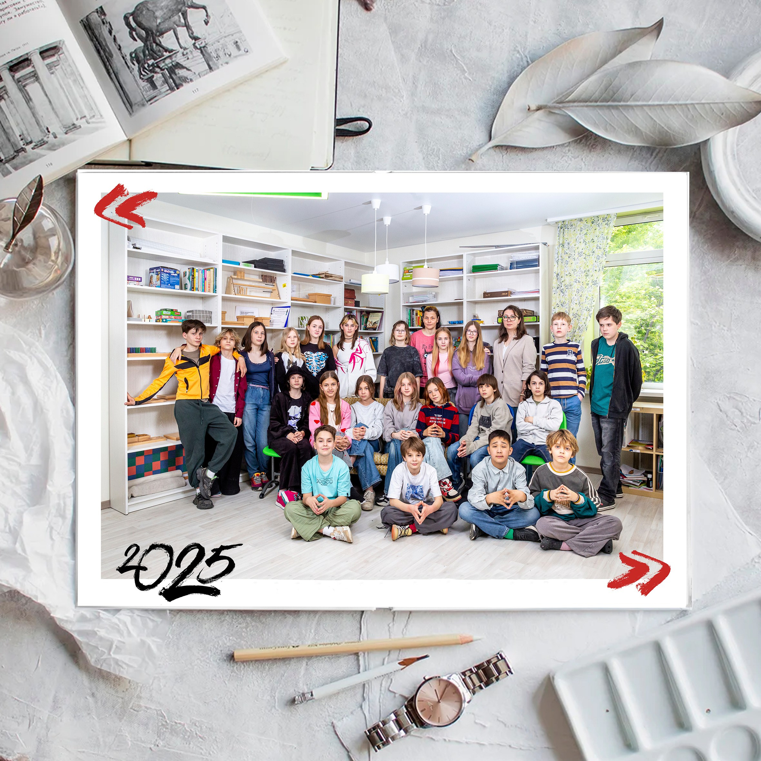 Школьные фотоальбомы Индивидуальный фотоальбом на 5 разворотов. Детский Семейный Фотограф из Москвы Вуколова Наталья