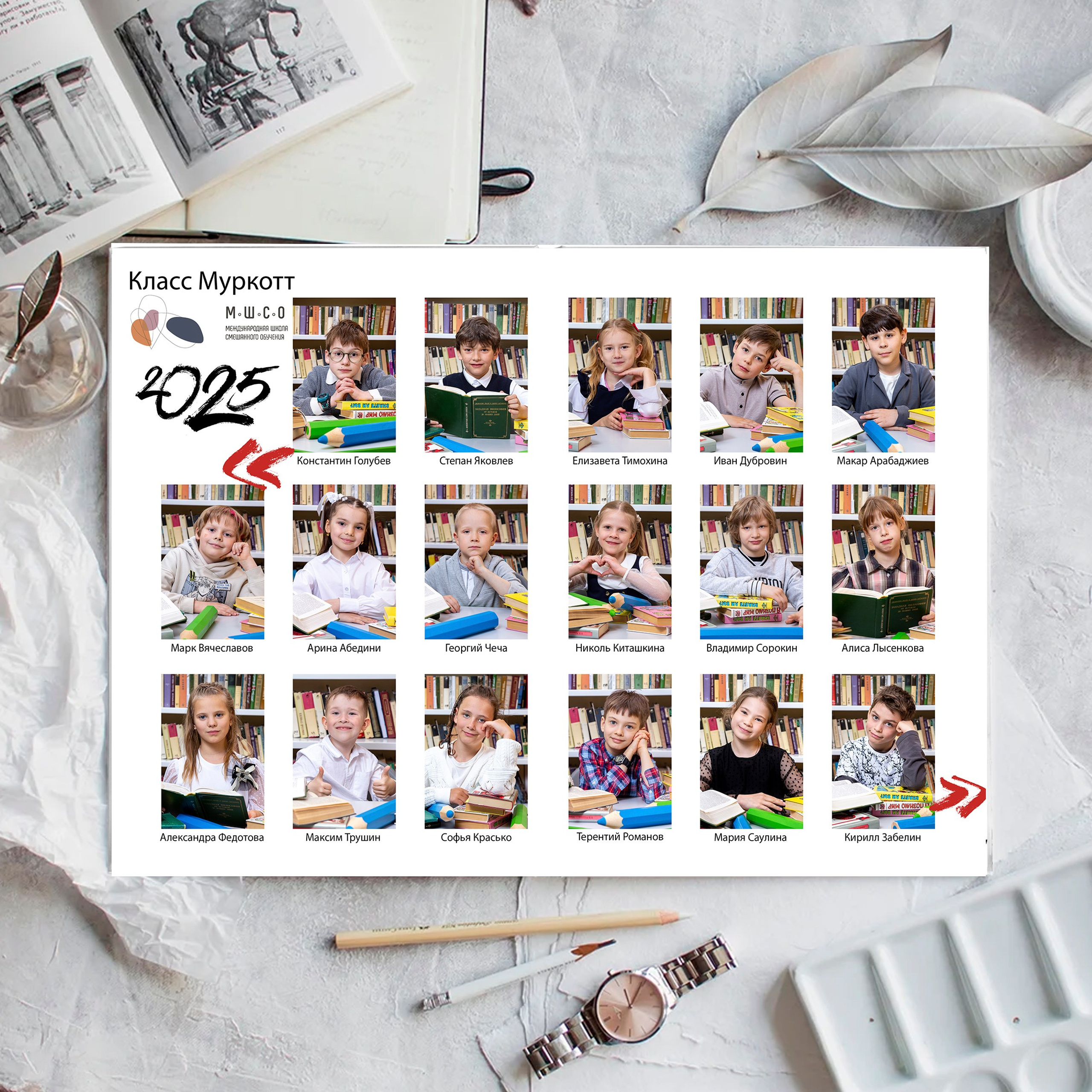 Школьные фотоальбомы Индивидуальный фотоальбом на 5 разворотов. Детский Семейный Фотограф из Москвы Вуколова Наталья