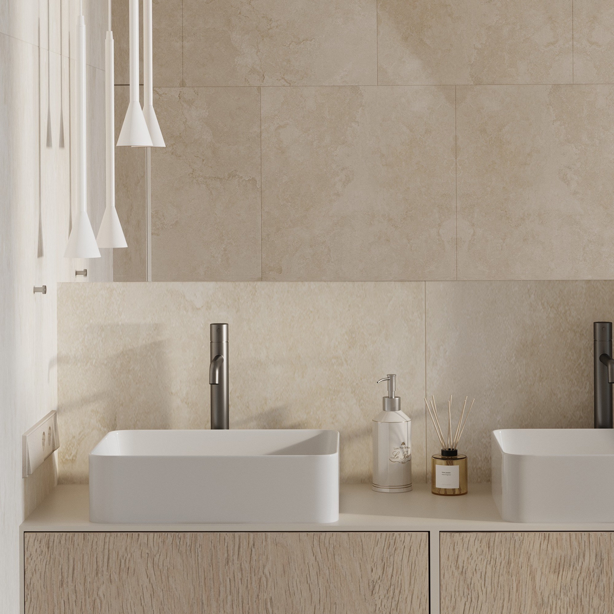 Bathroom «Le Miroir Infini». Портфолио 3D визуализатора