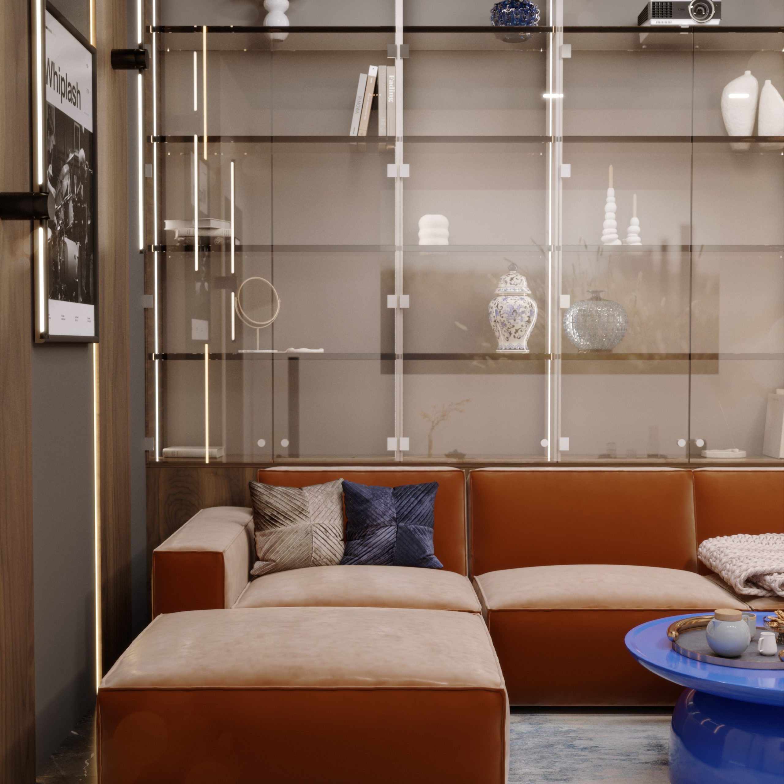 Cabinet «Leather & Whisky». Портфолио 3D визуализатора