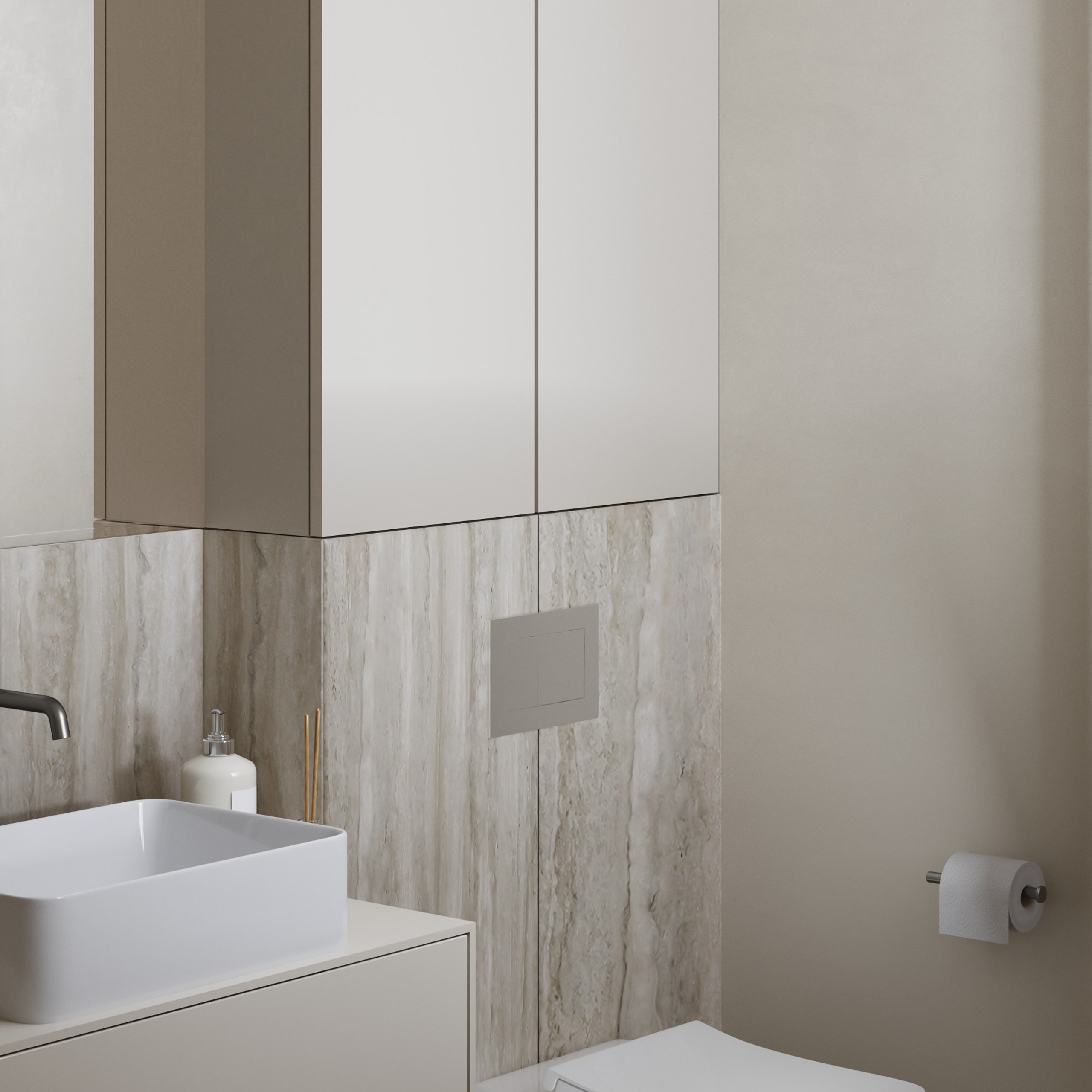 Bathroom «Le Miroir Infini». Портфолио 3D визуализатора