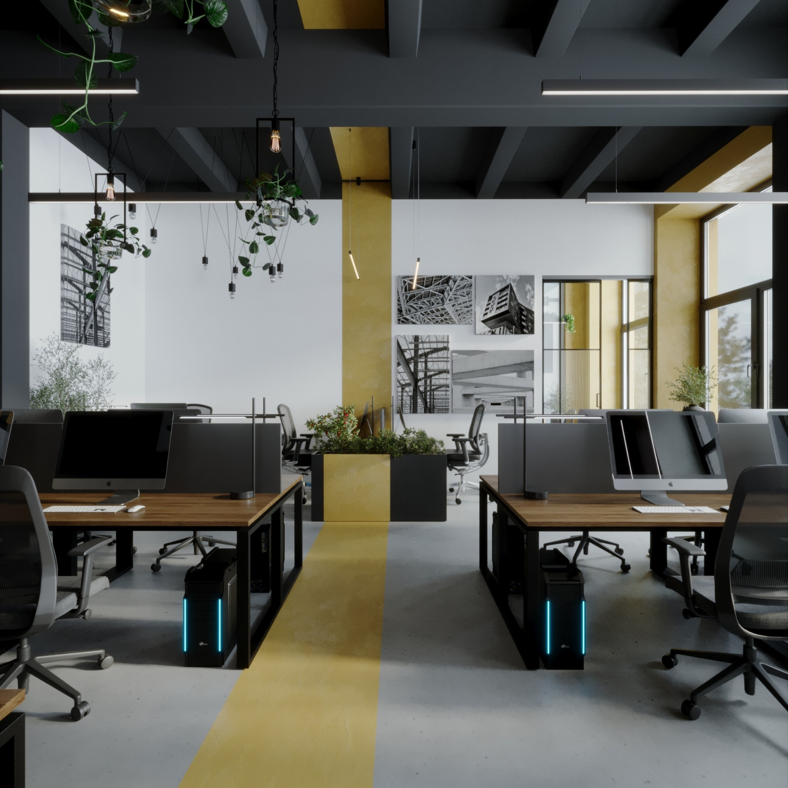 Офис 120 метров Екатеринбург. Портфолио 3D визуализатора