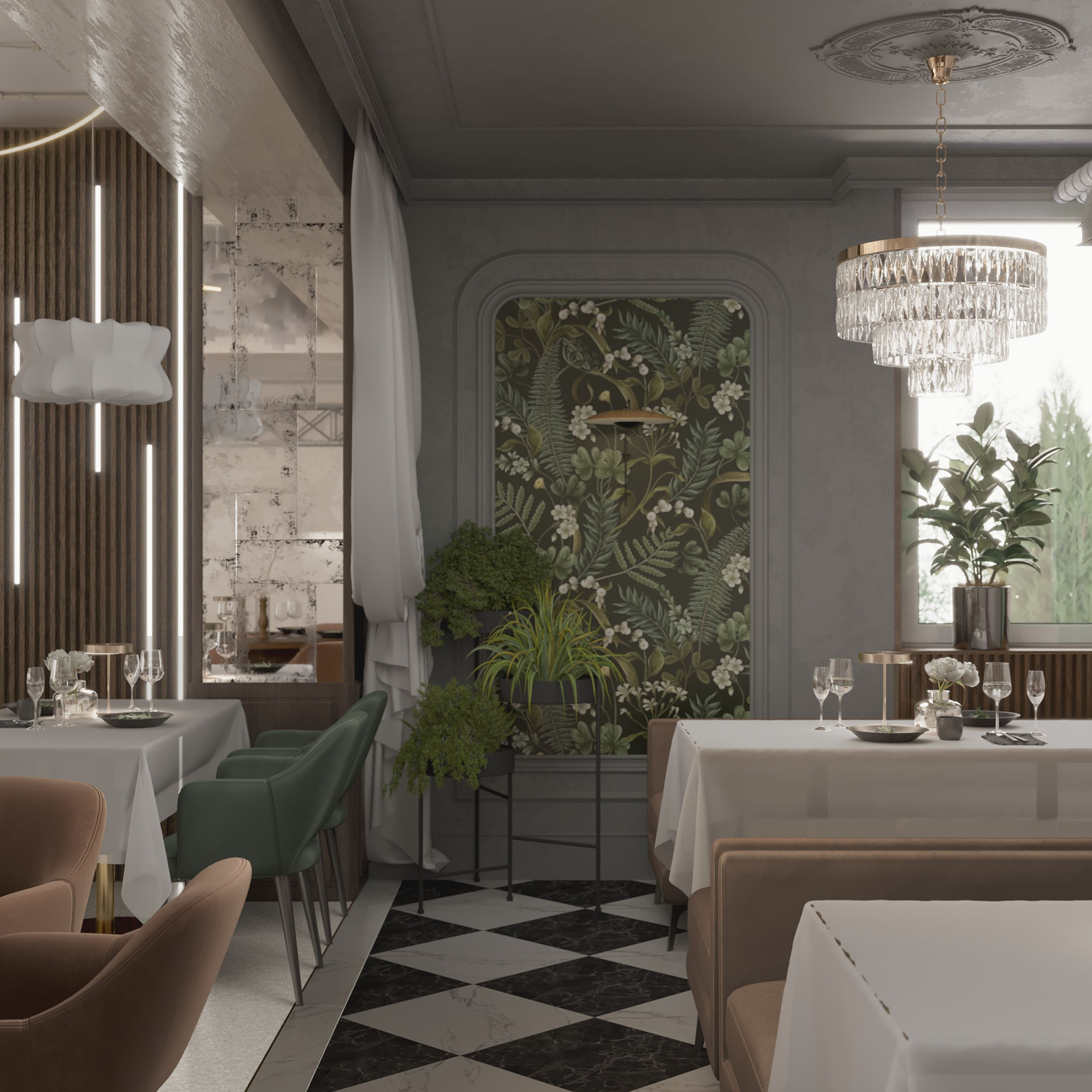 Ресторан Astoria. Портфолио 3D визуализатора