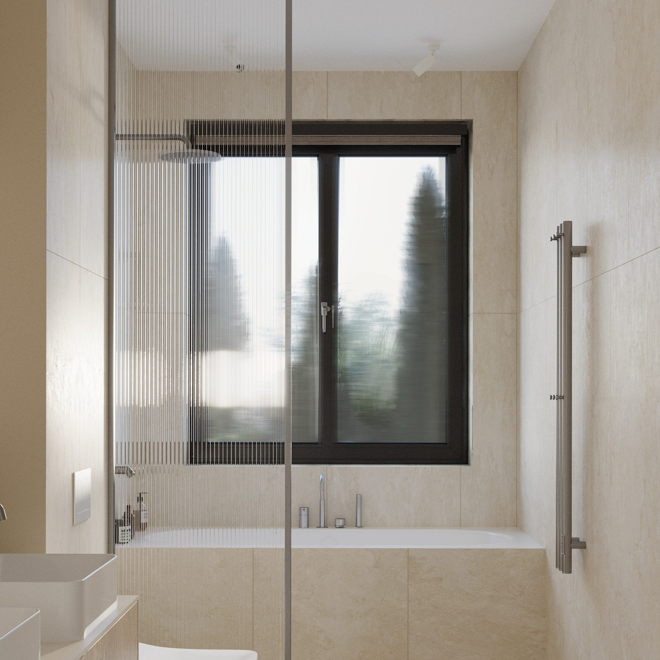 Bathroom «Le Miroir Infini». Портфолио 3D визуализатора