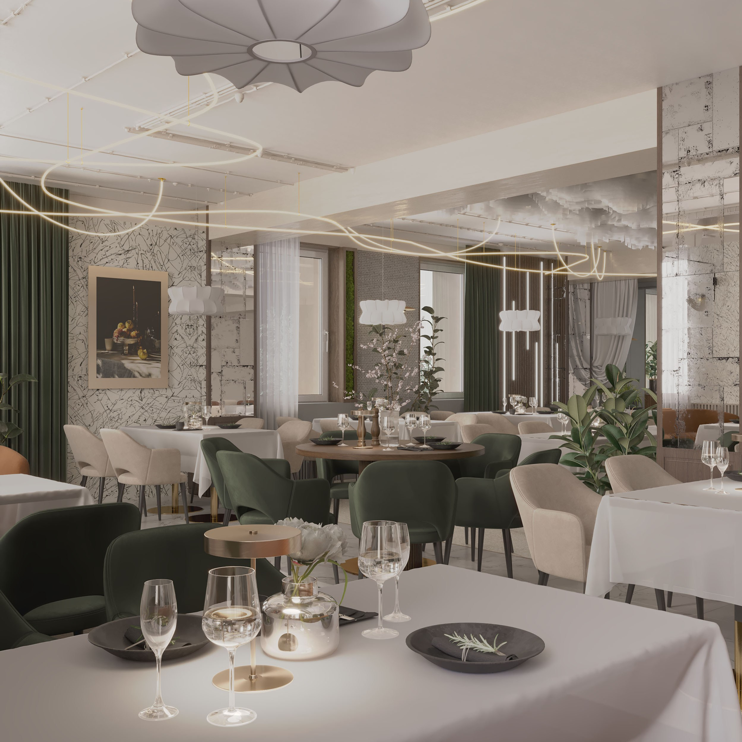 Ресторан Astoria. Портфолио 3D визуализатора