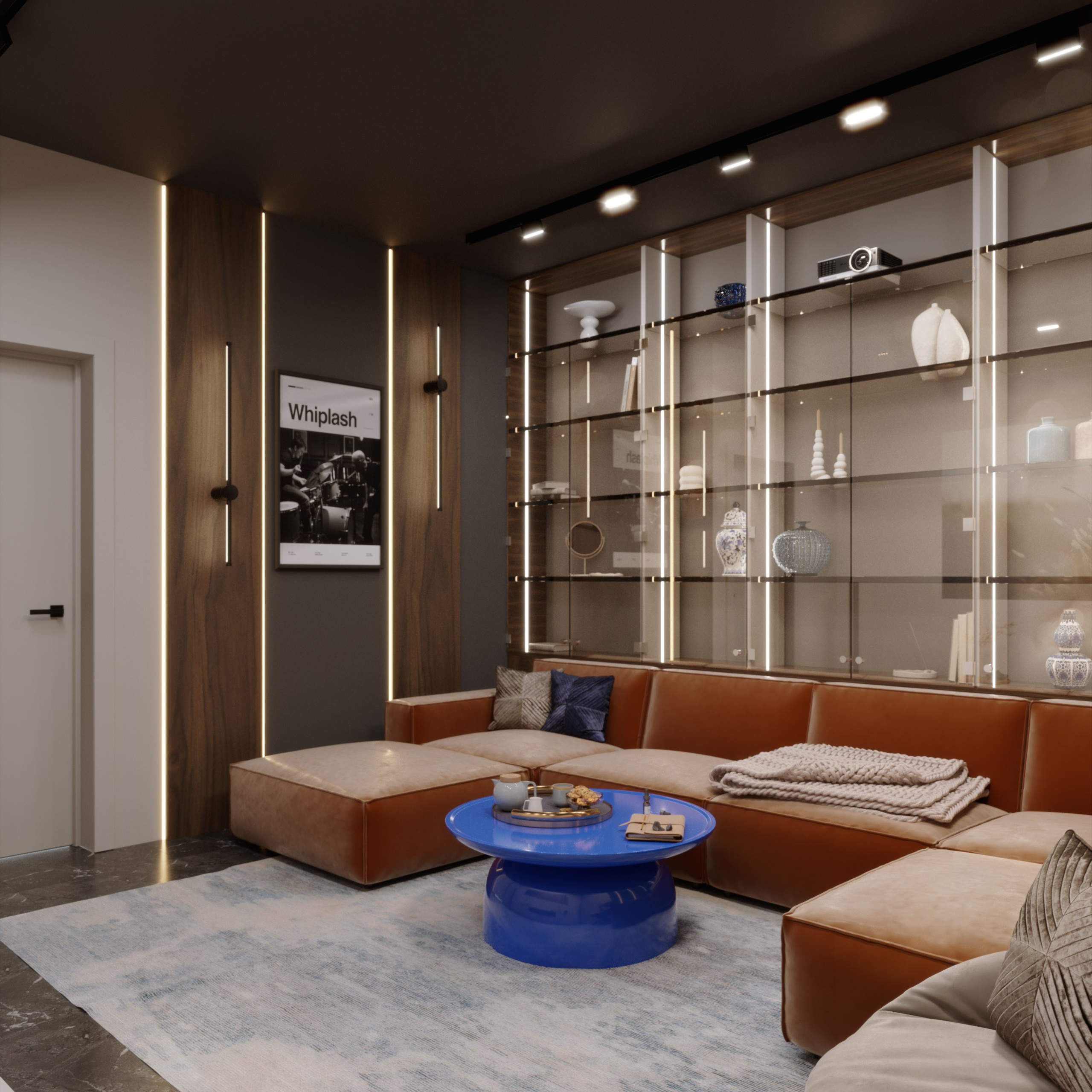 Cabinet «Leather & Whisky». Портфолио 3D визуализатора