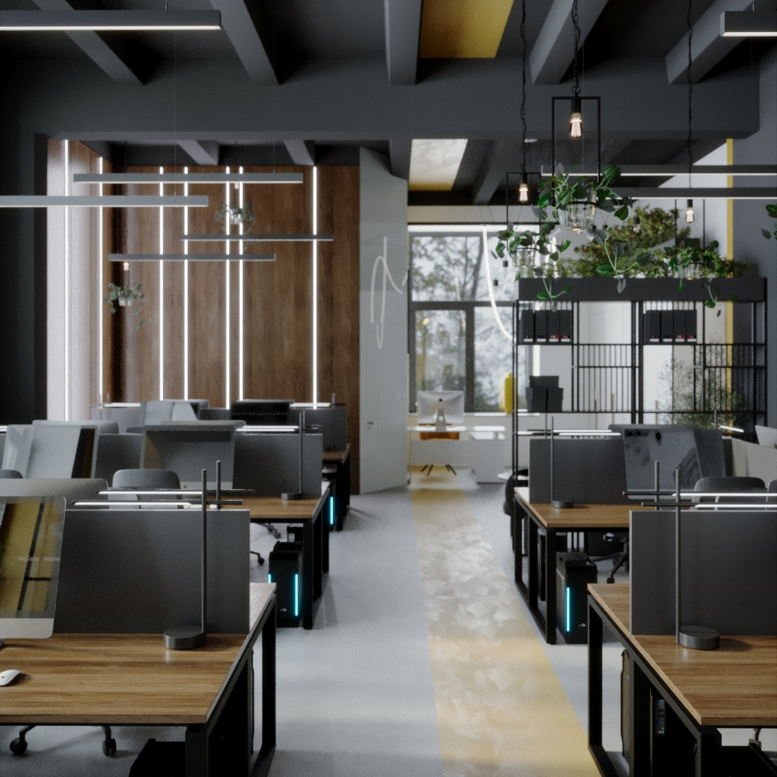 Офис 120 метров Екатеринбург. Портфолио 3D визуализатора