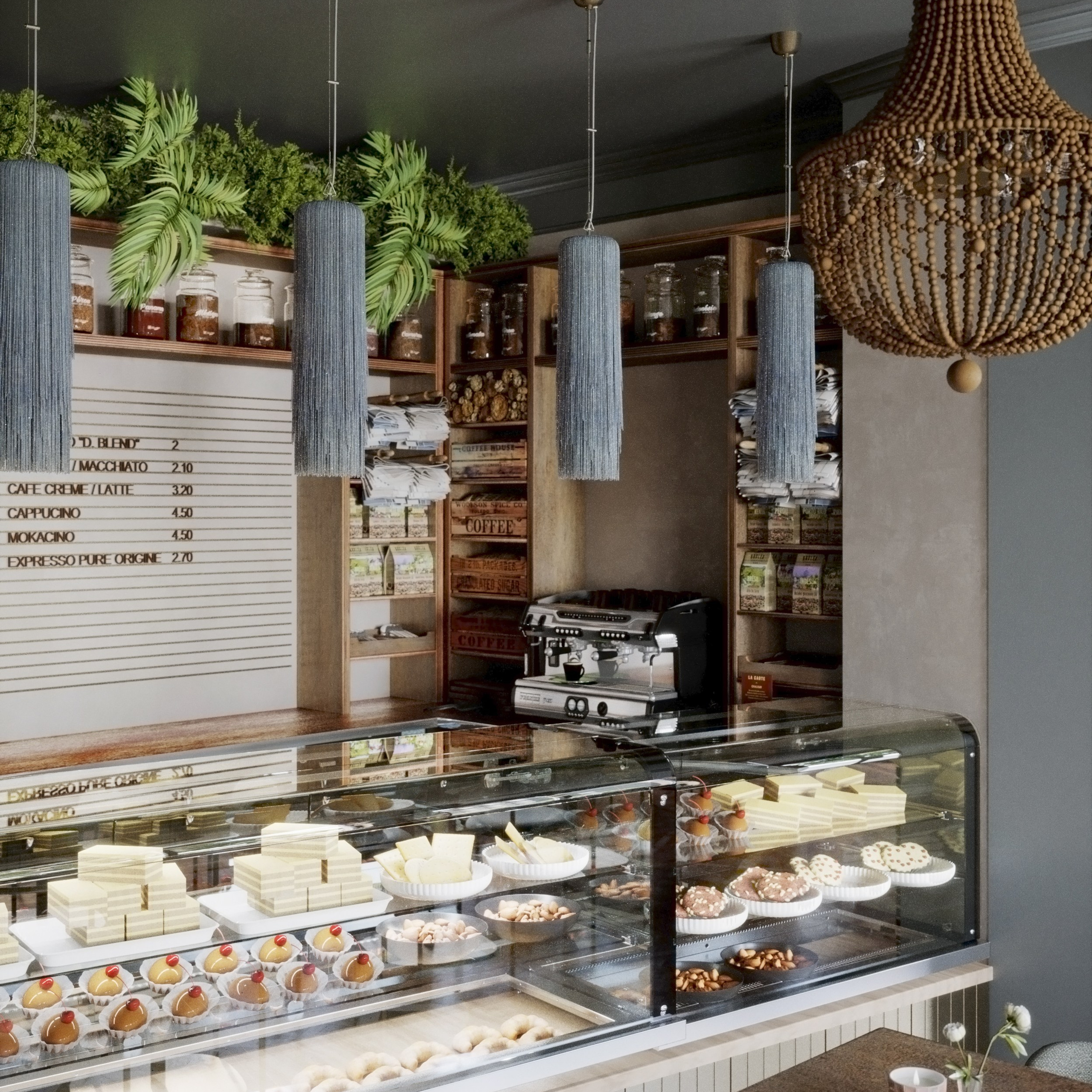 Кафе — Сытый кот. Портфолио 3D визуализатора