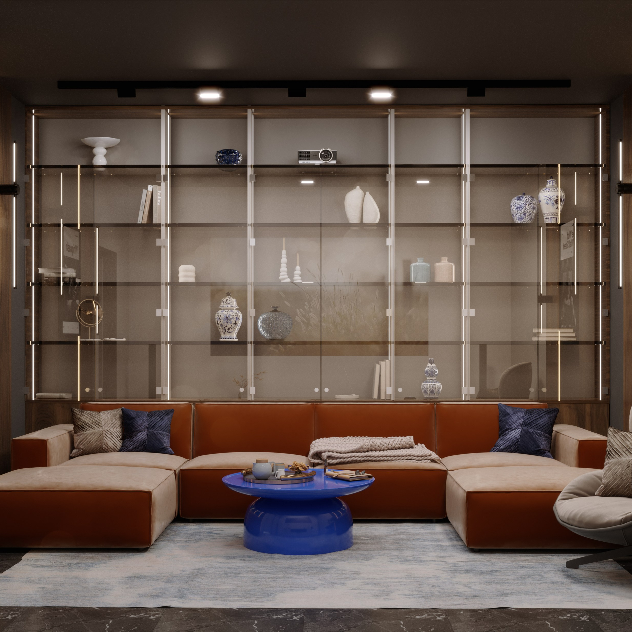 Cabinet «Leather & Whisky». Портфолио 3D визуализатора