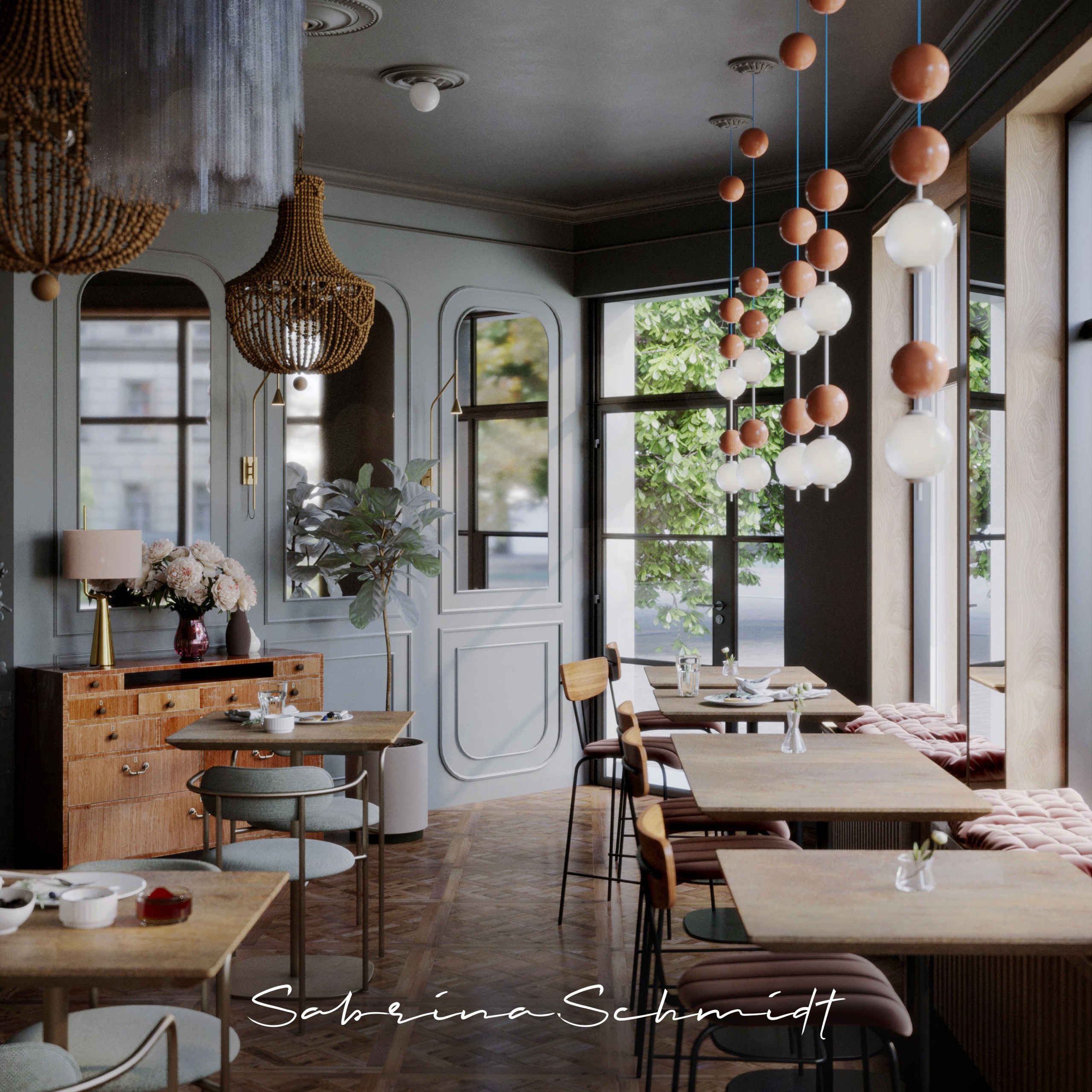 Кафе — Сытый кот. Портфолио 3D визуализатора