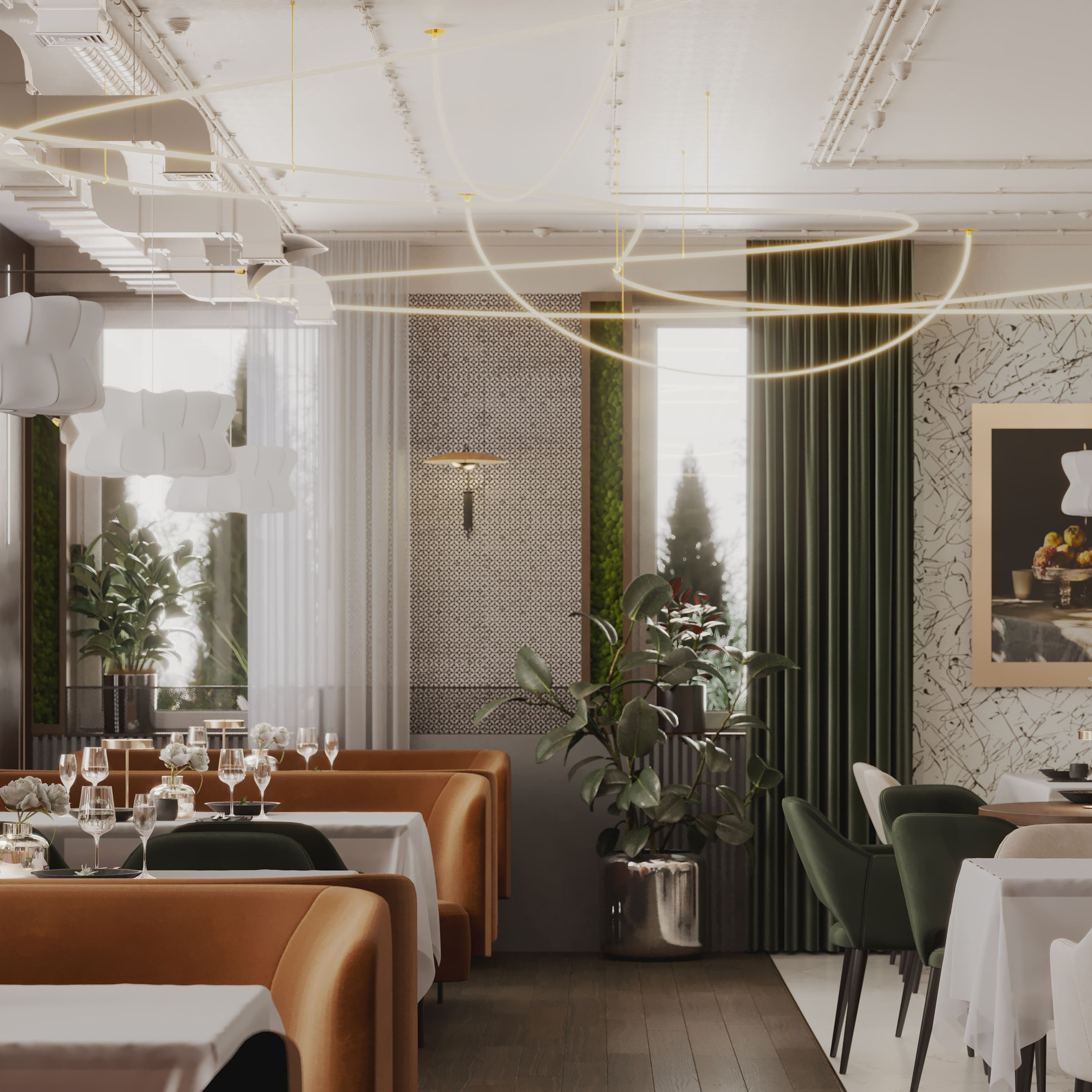 Ресторан Astoria. Портфолио 3D визуализатора