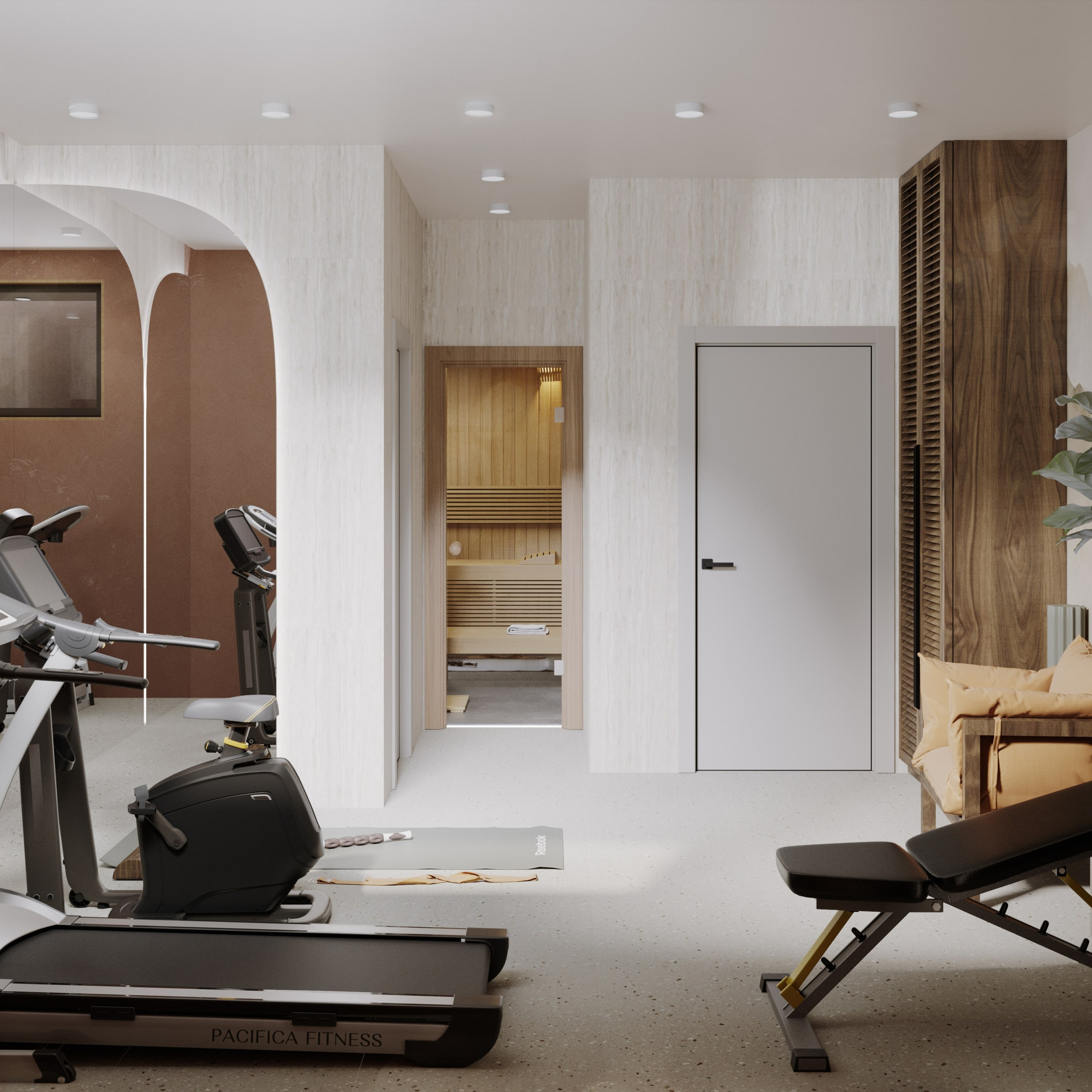 Home gym «Pigment». Портфолио 3D визуализатора