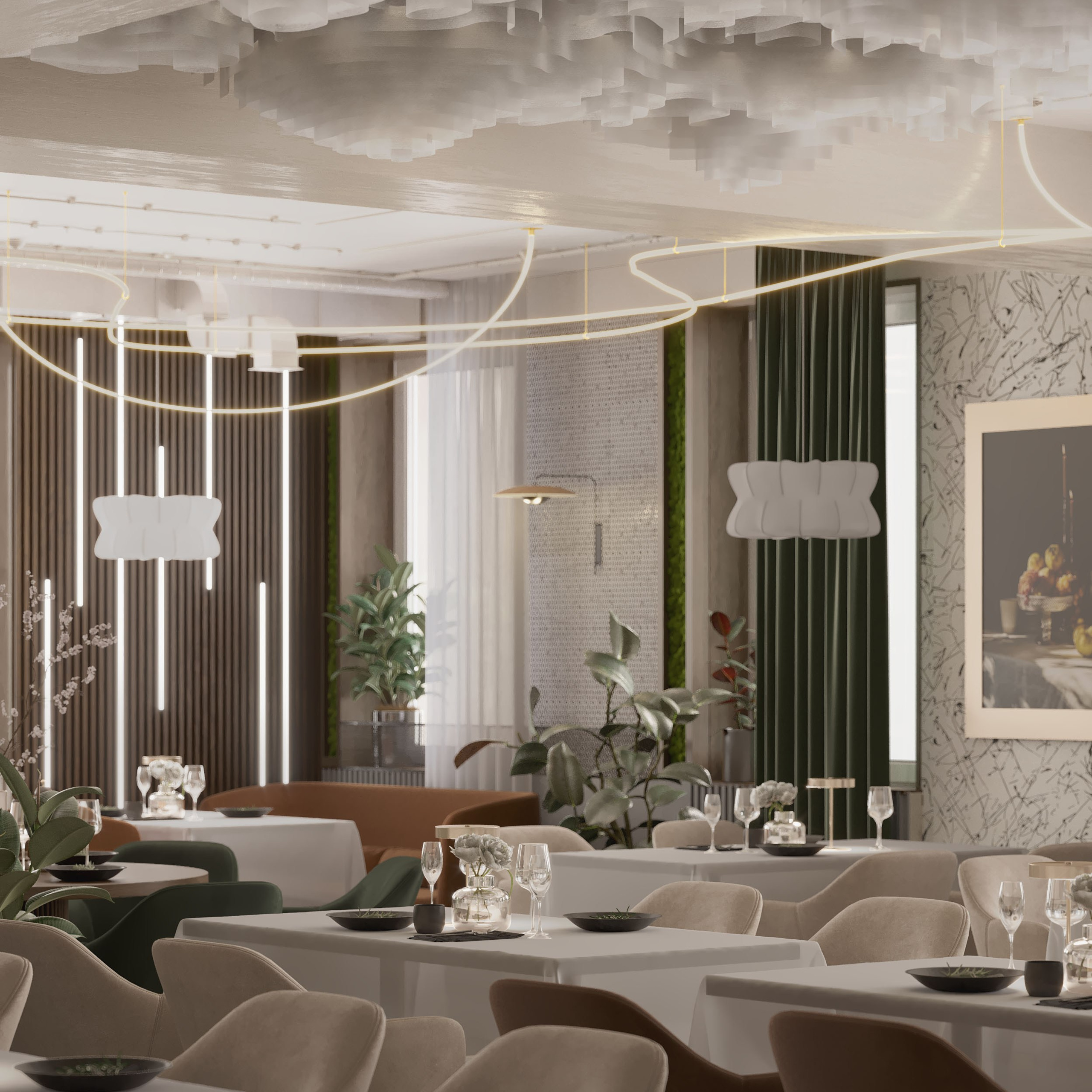 Ресторан Astoria. Портфолио 3D визуализатора