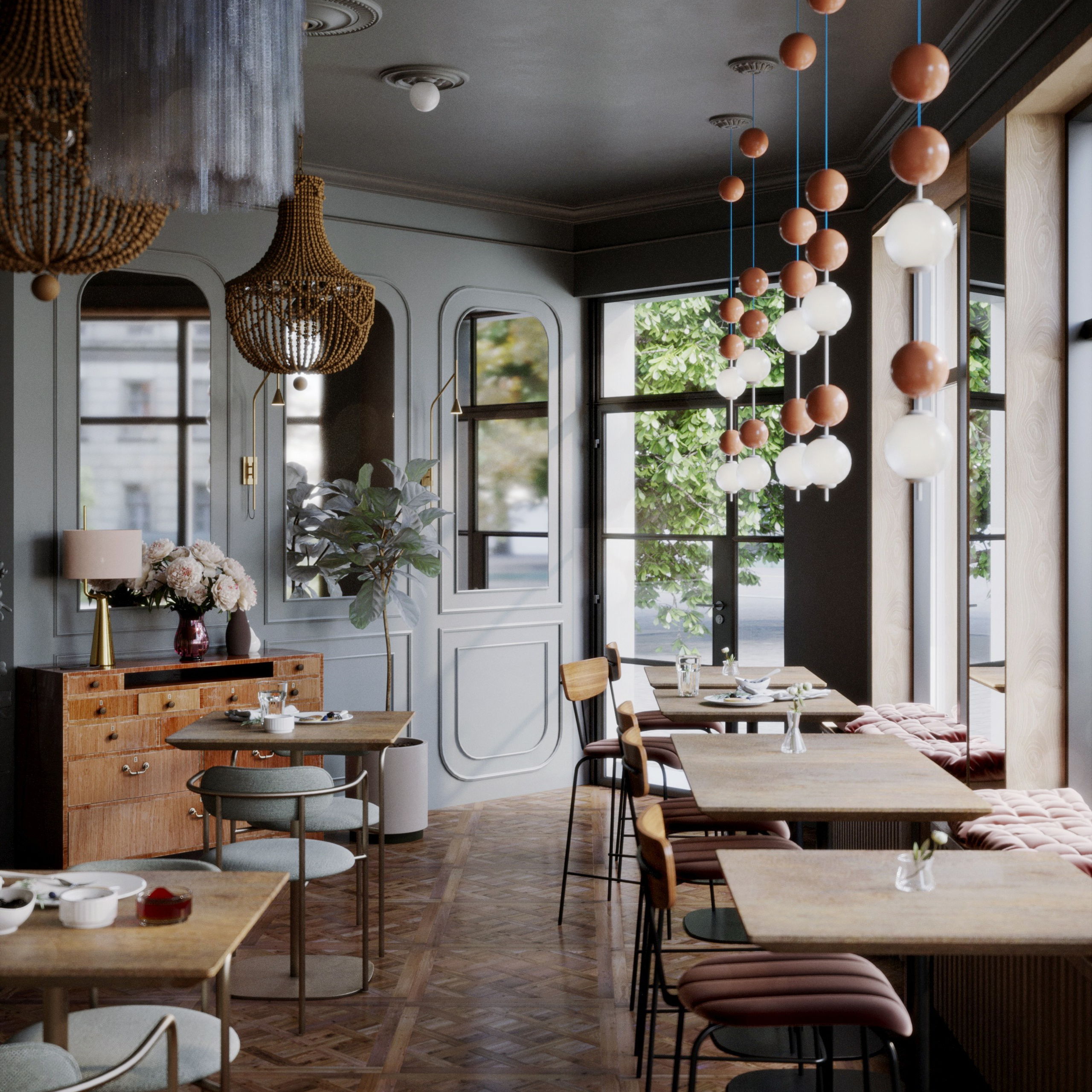 Кафе — Сытый кот. Портфолио 3D визуализатора