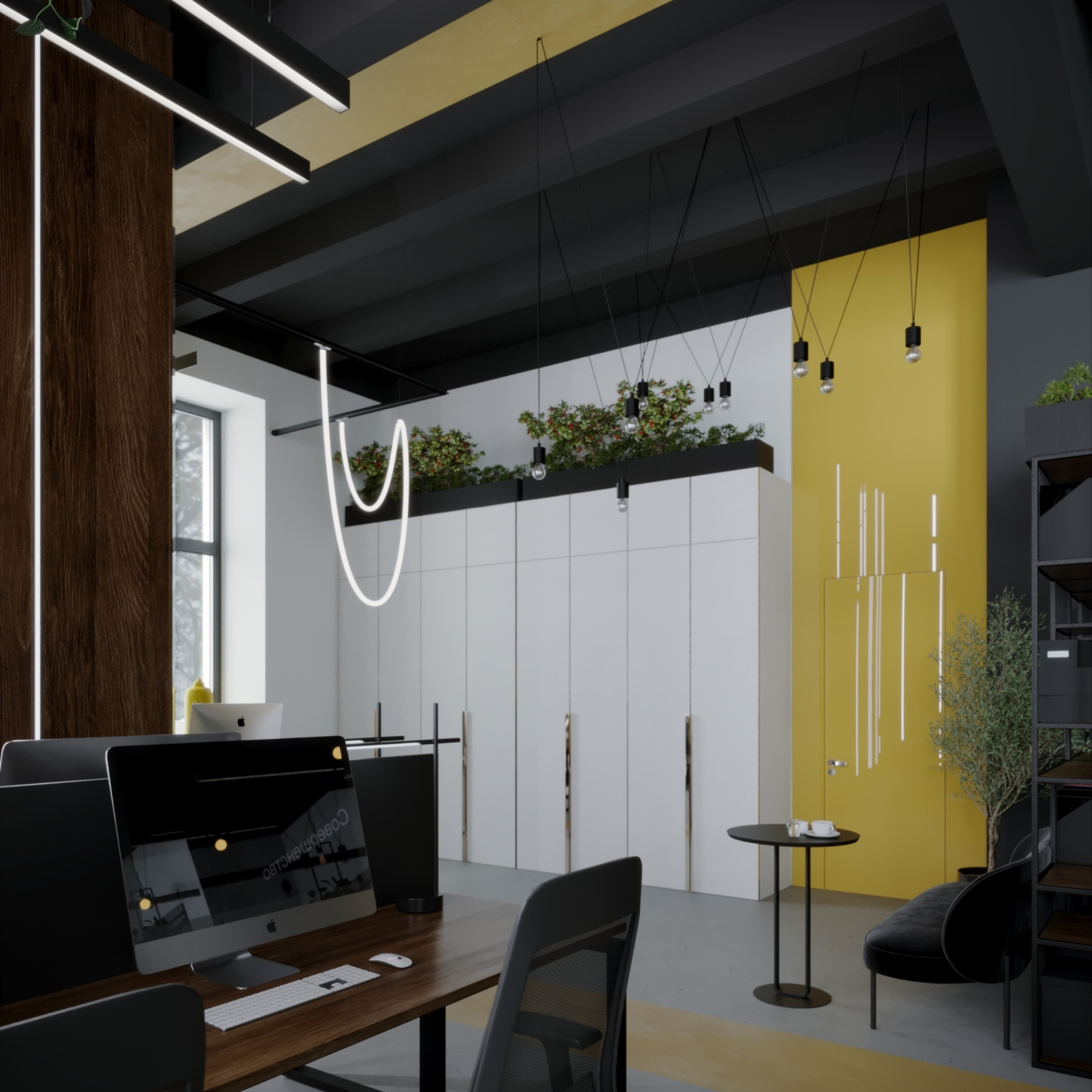 Офис 120 метров Екатеринбург. Портфолио 3D визуализатора