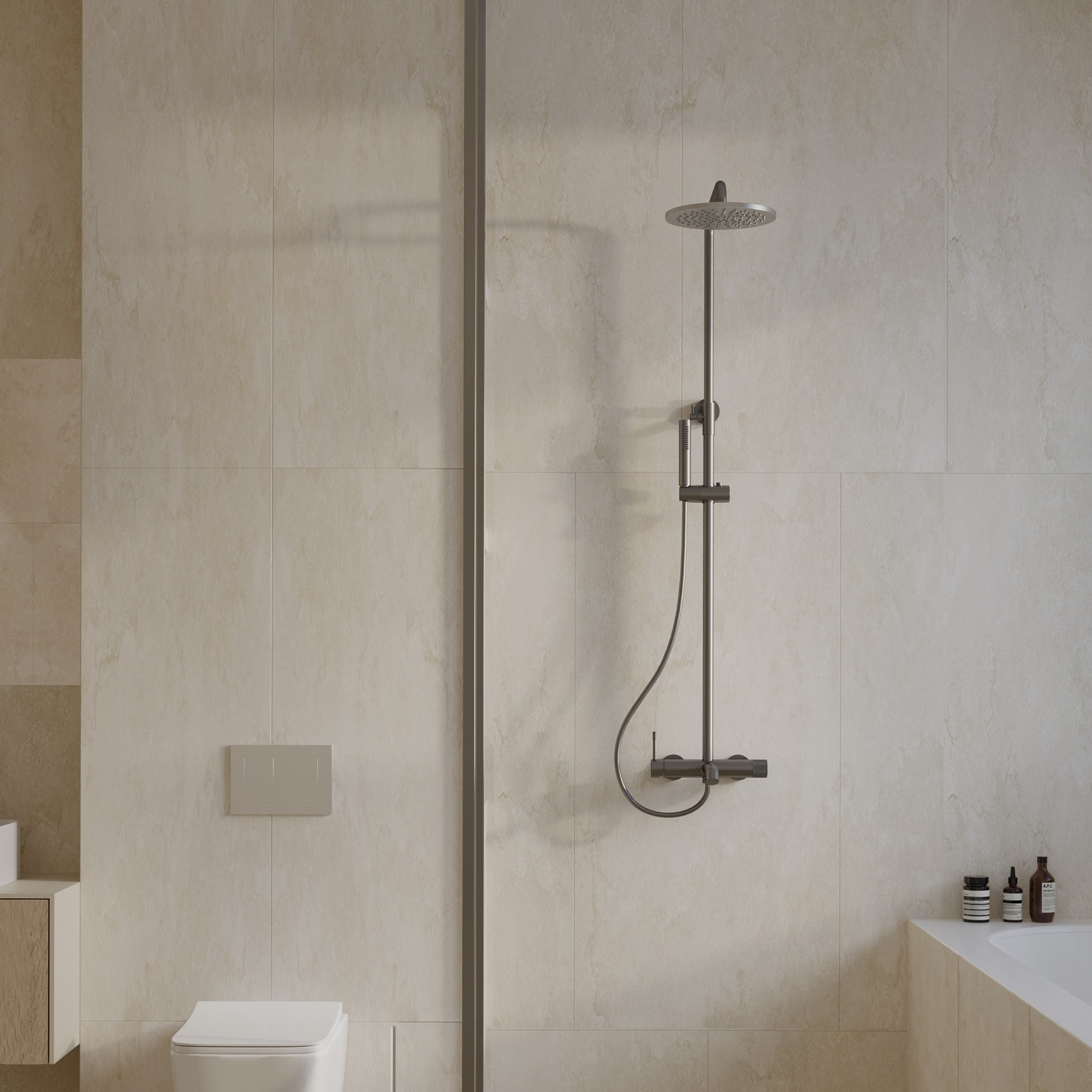 Bathroom «Le Miroir Infini». Портфолио 3D визуализатора