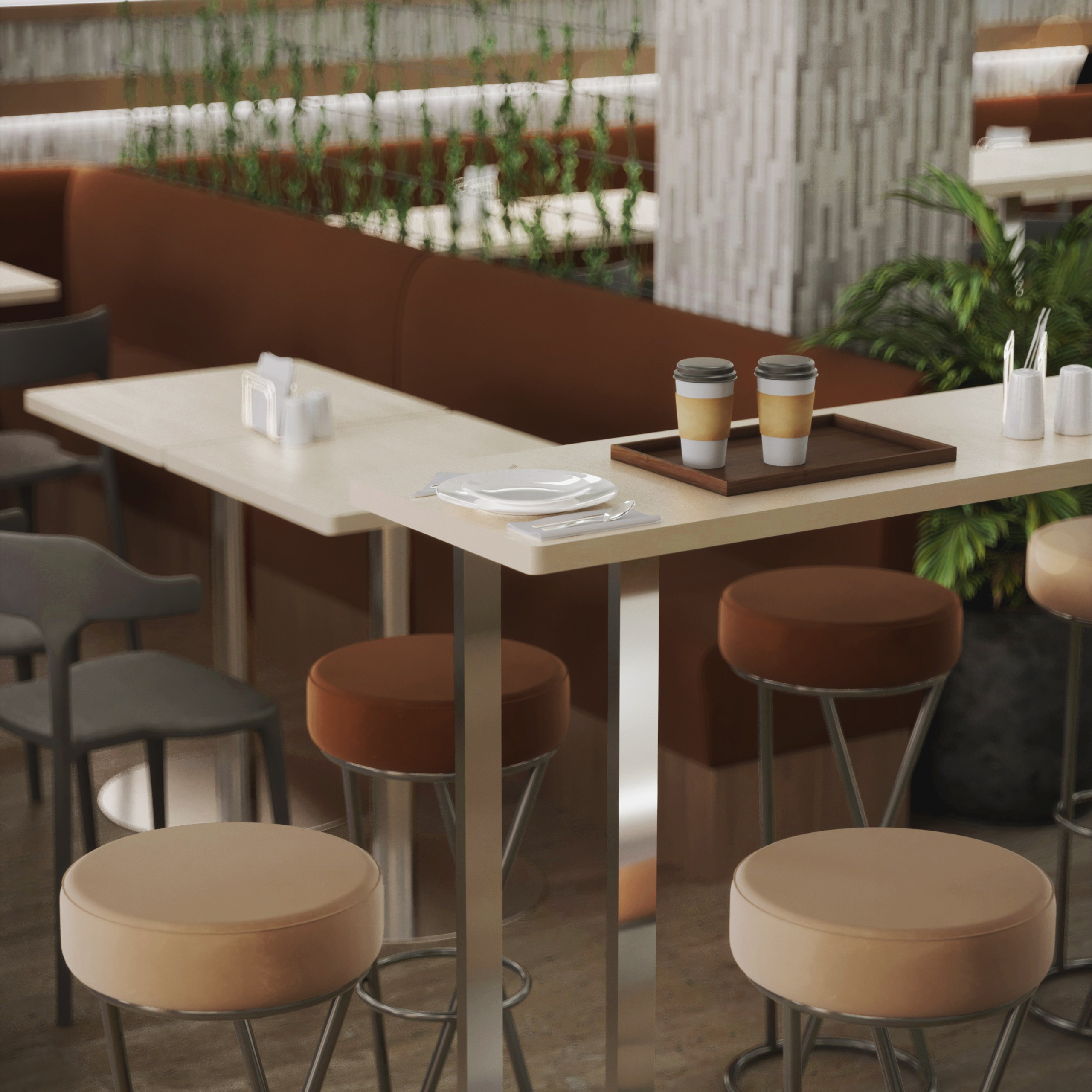 Кафе — ДЖЕМ. Портфолио 3D визуализатора