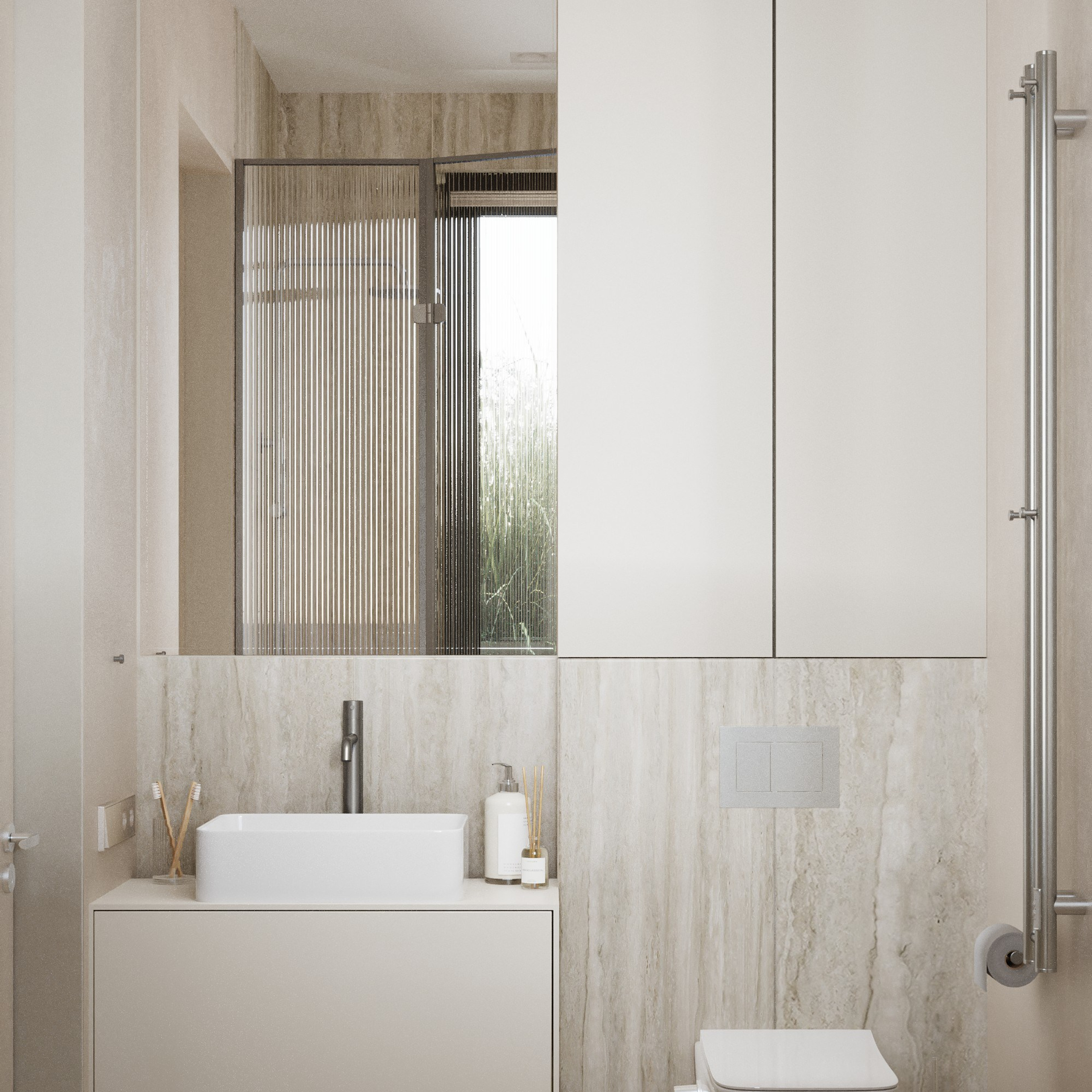 Bathroom «Le Miroir Infini». Портфолио 3D визуализатора