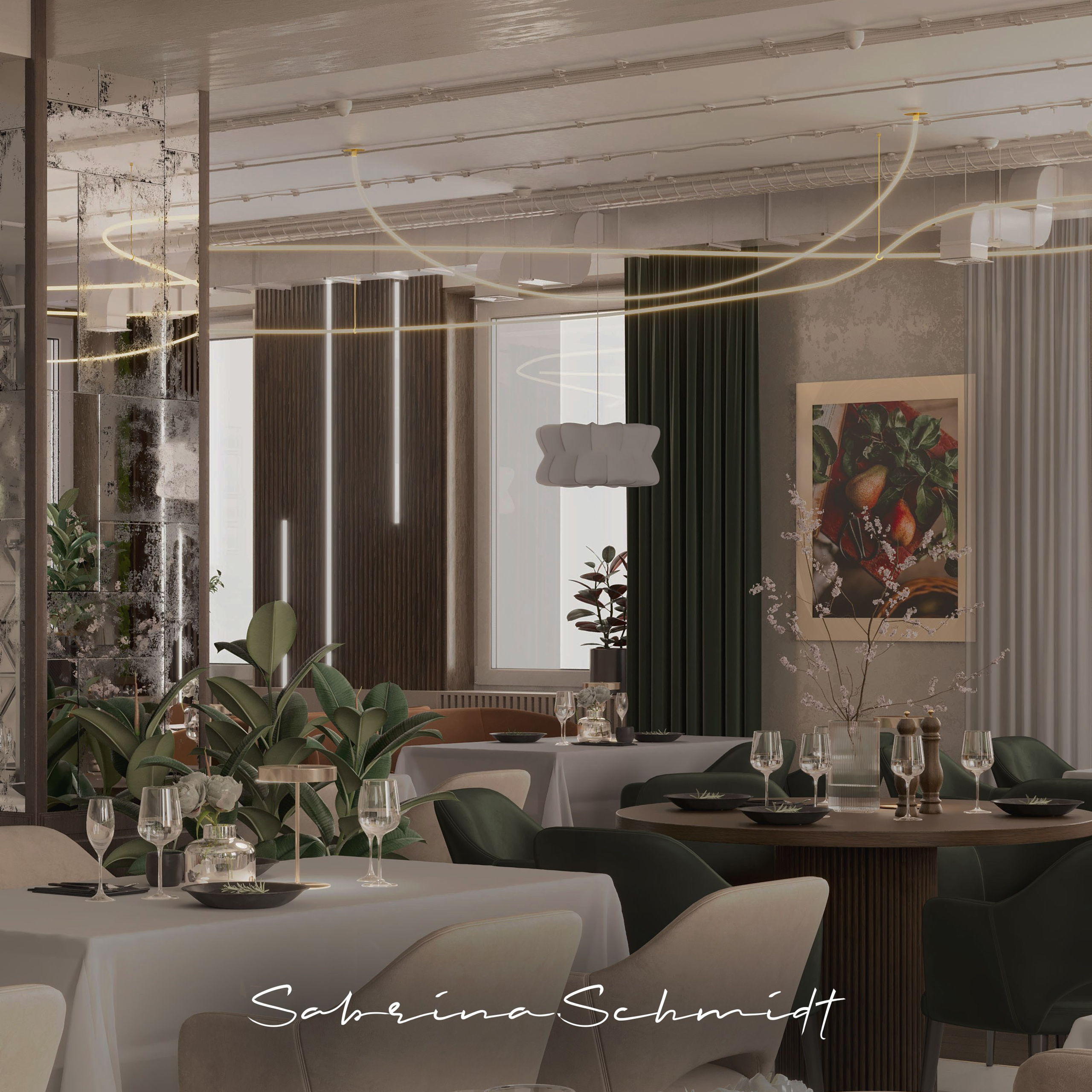 Ресторан Astoria. Портфолио 3D визуализатора