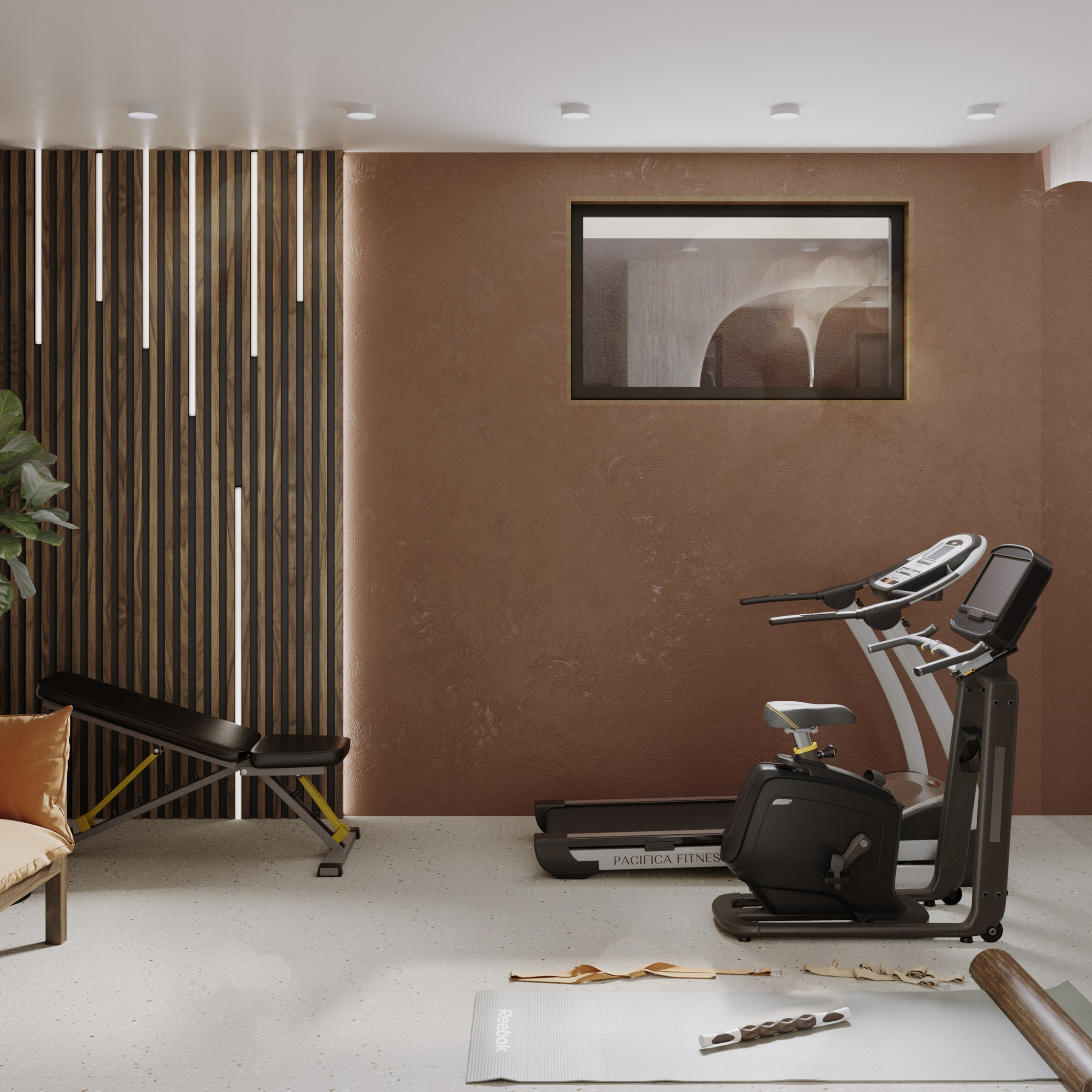 Home gym «Pigment». Портфолио 3D визуализатора