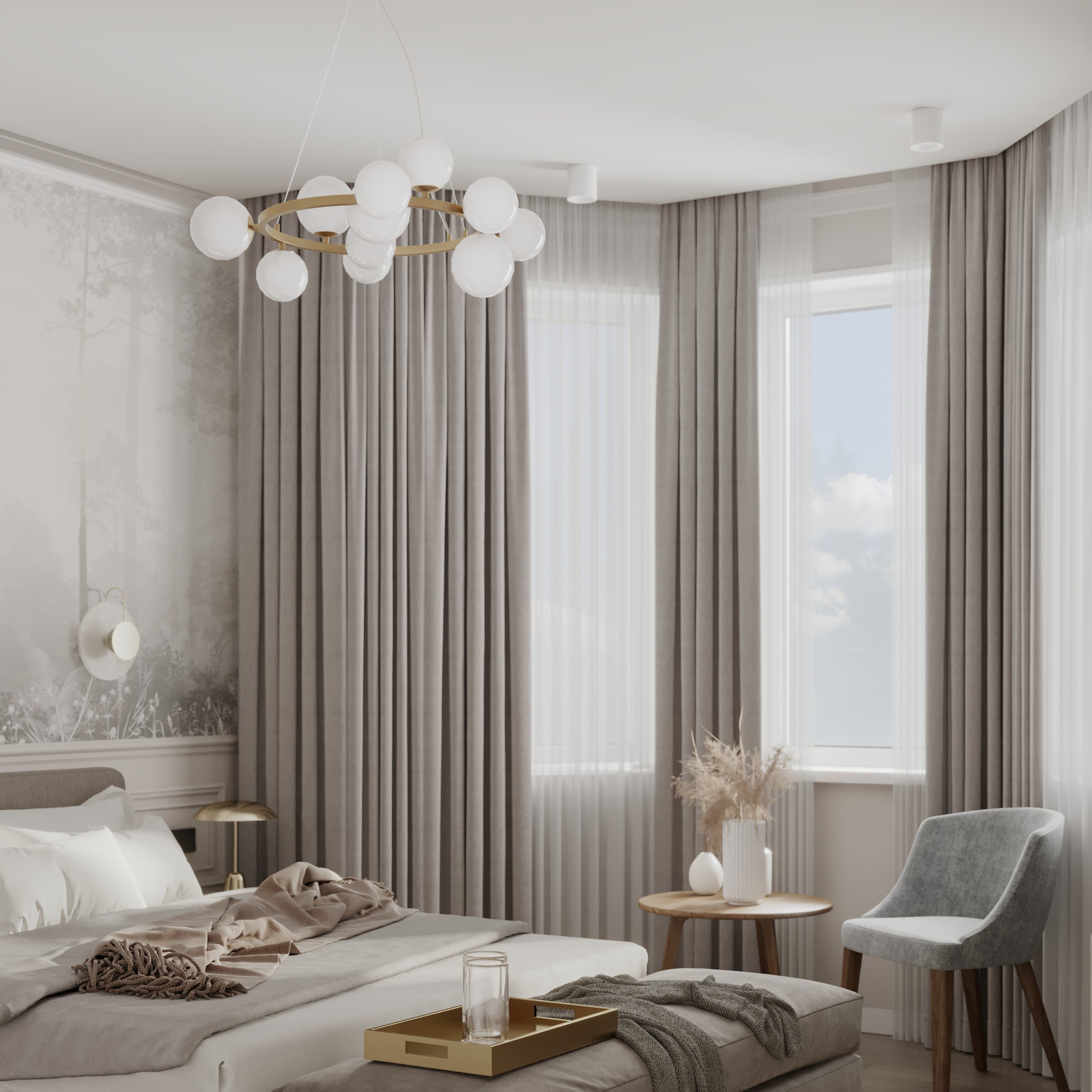 Chambre «Rêve de Soie». Портфолио 3D визуализатора