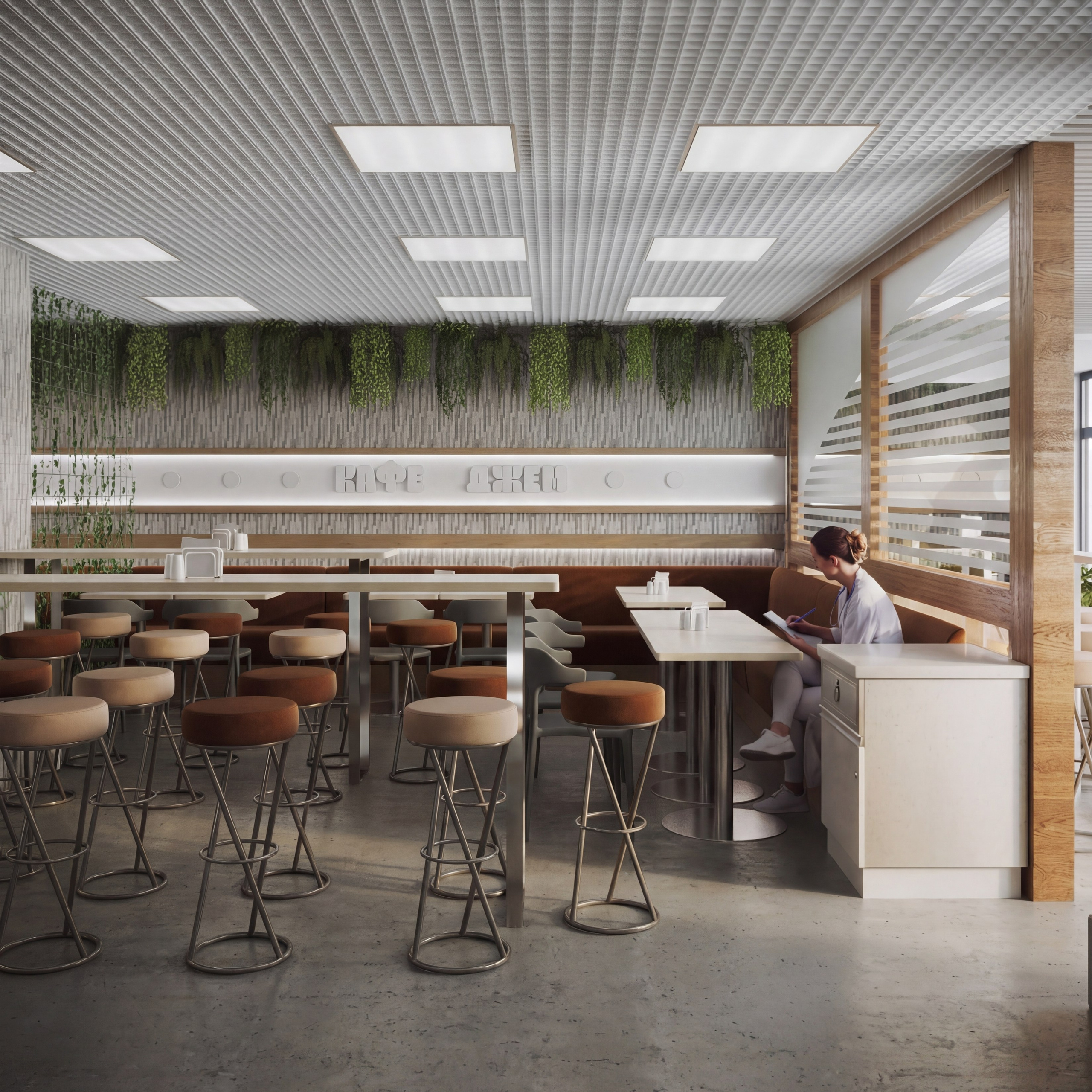 Кафе — ДЖЕМ. Портфолио 3D визуализатора