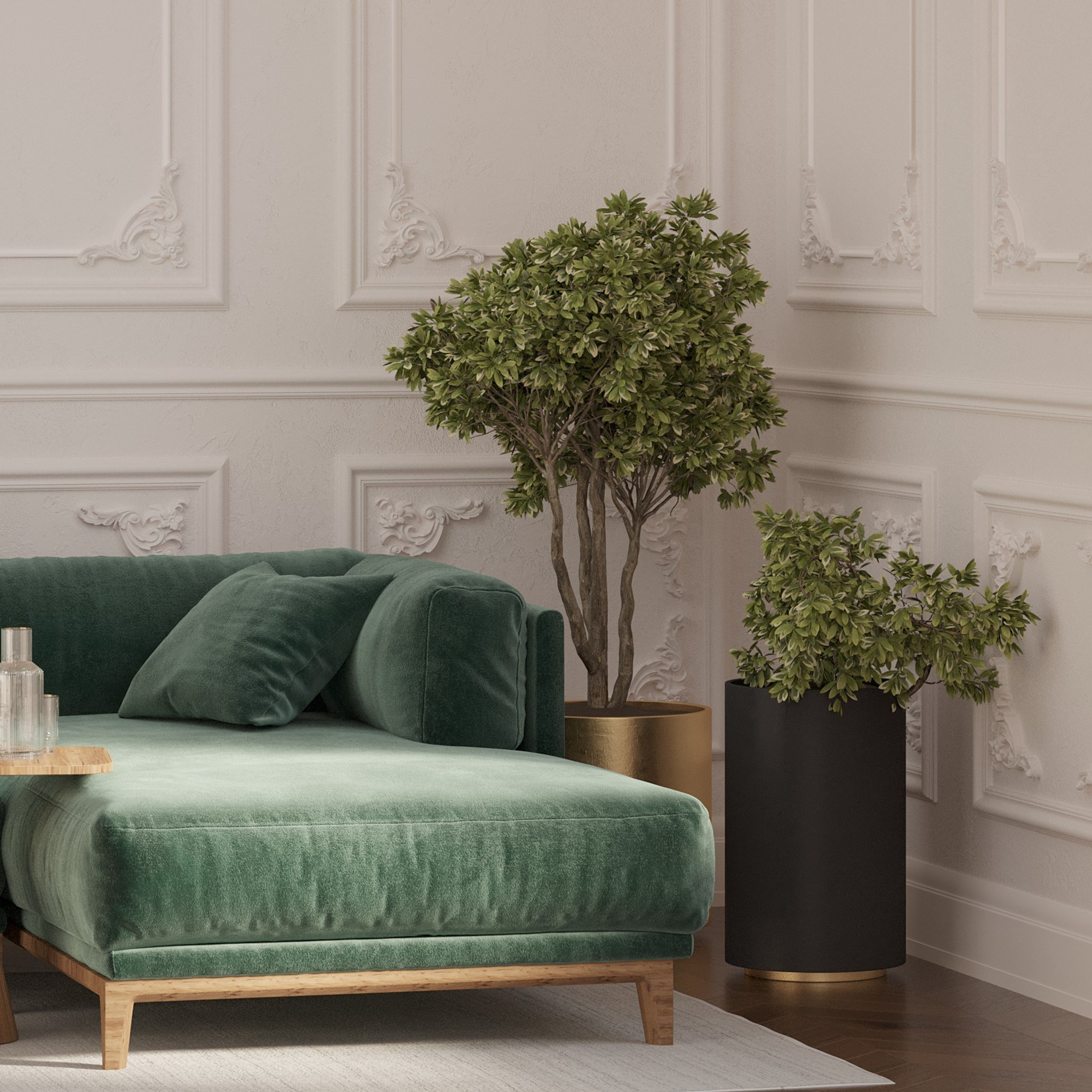 Lounge «Voile d'Argent». Портфолио 3D визуализатора