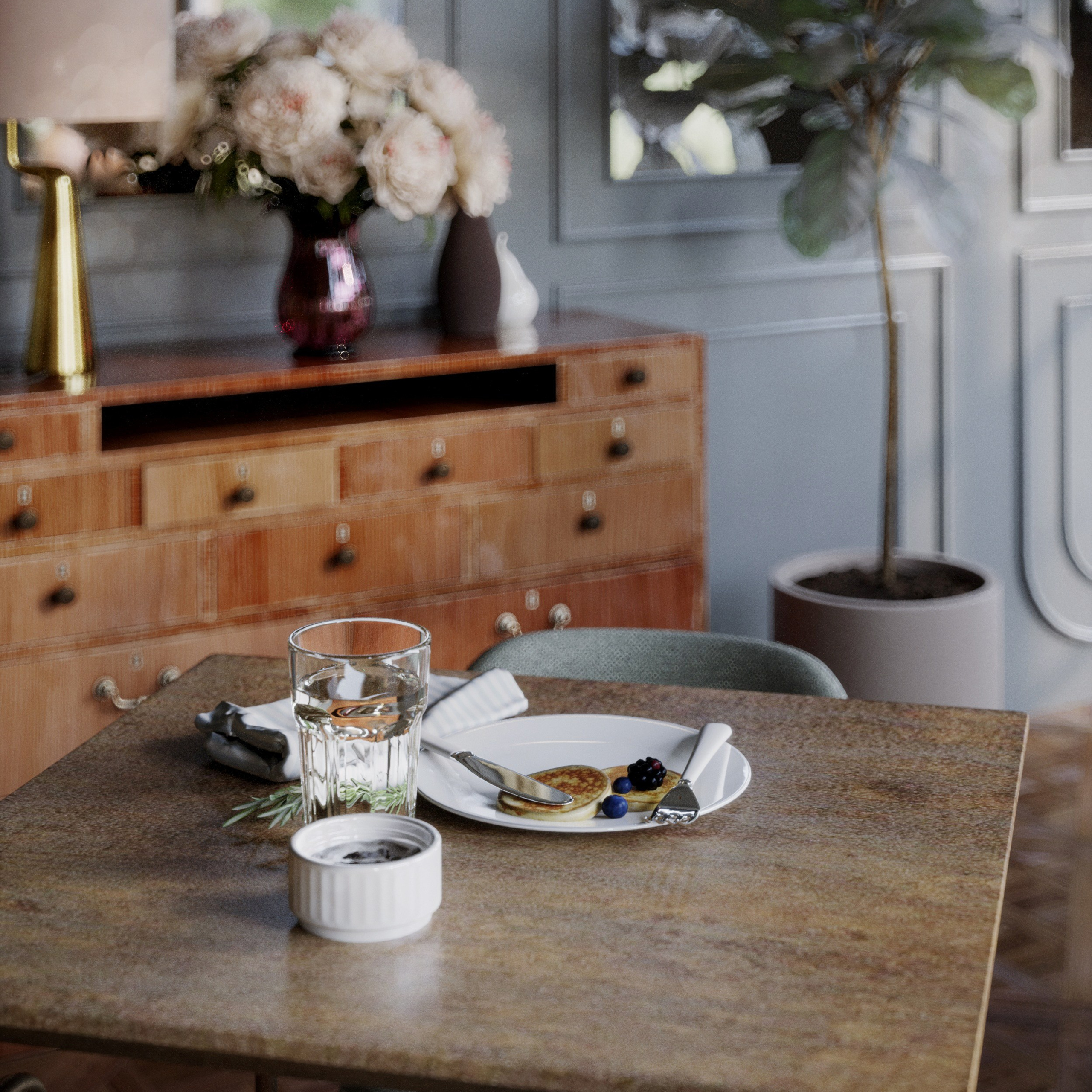 Кафе — Сытый кот. Портфолио 3D визуализатора