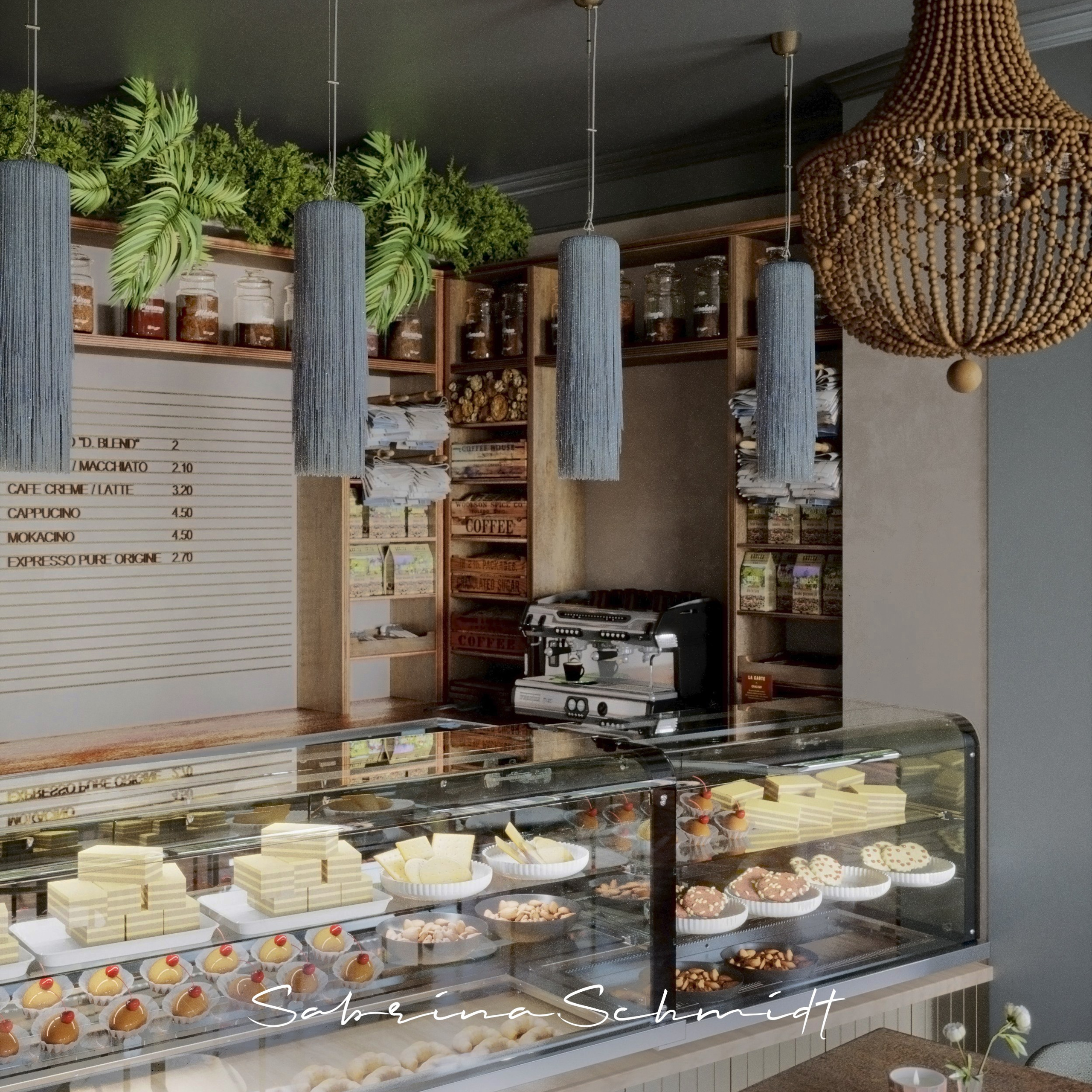 Кафе — Сытый кот. Портфолио 3D визуализатора