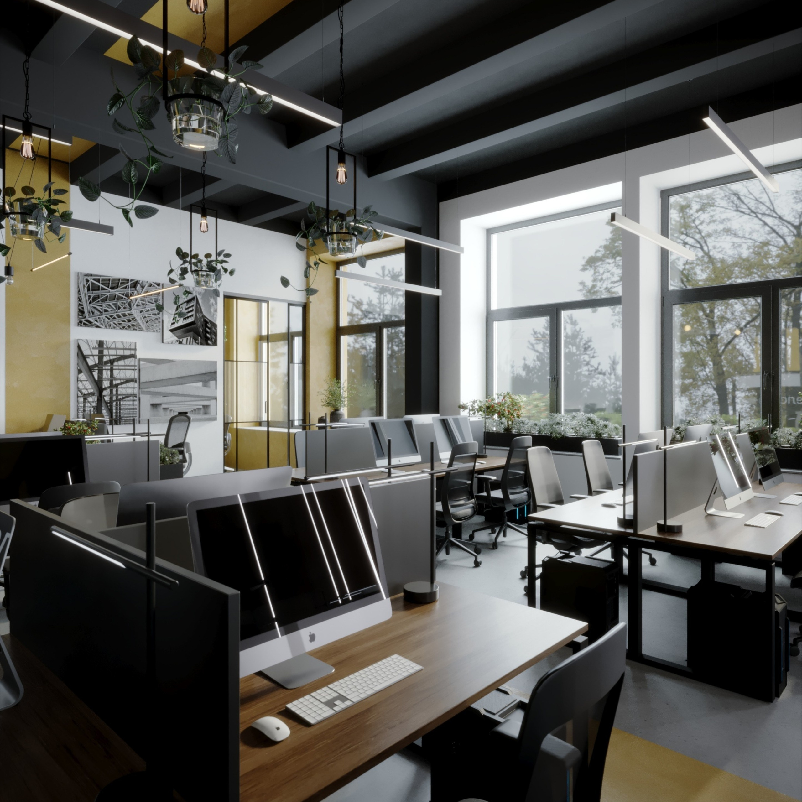 Офис 120 метров Екатеринбург. Портфолио 3D визуализатора