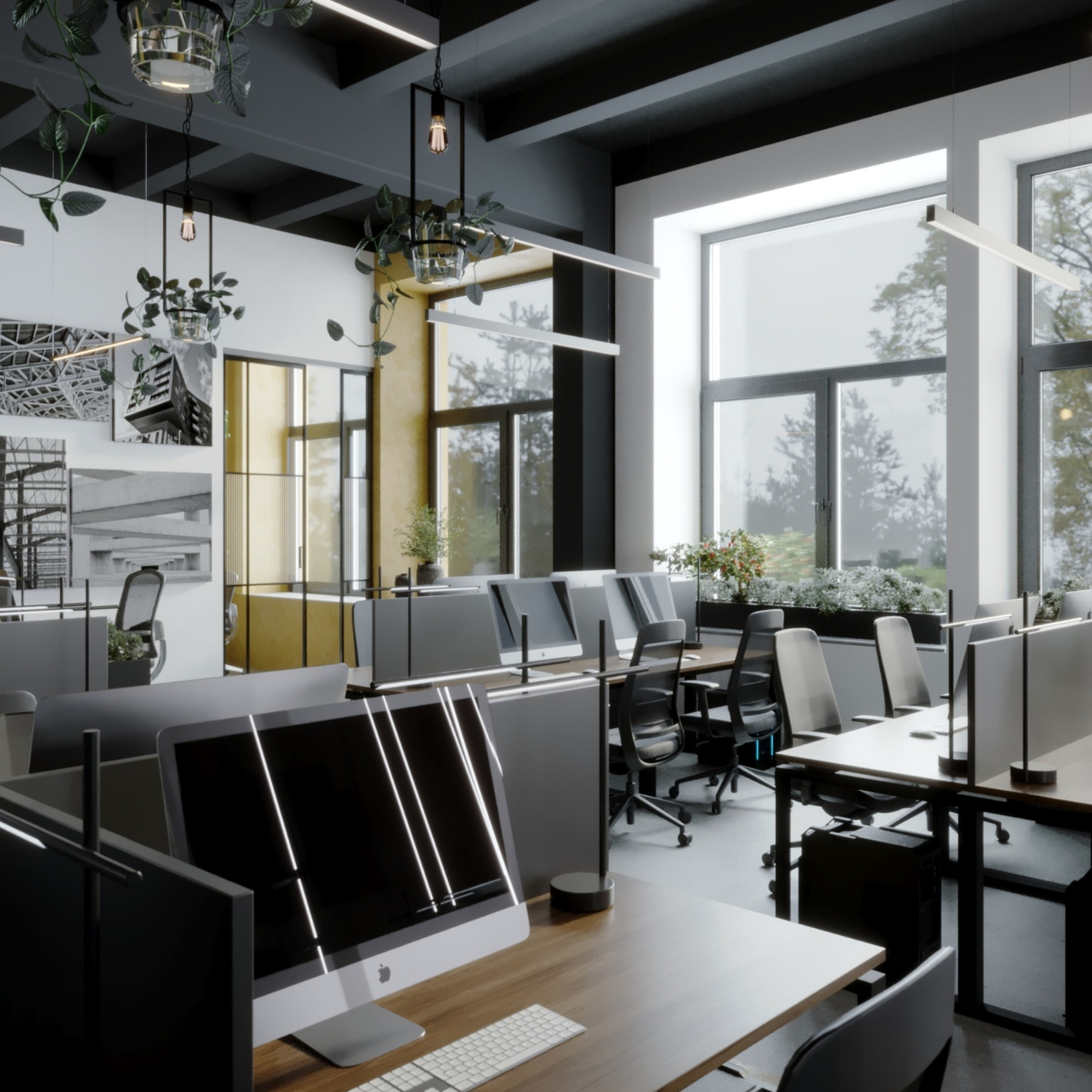 Офис 120 метров Екатеринбург. Портфолио 3D визуализатора