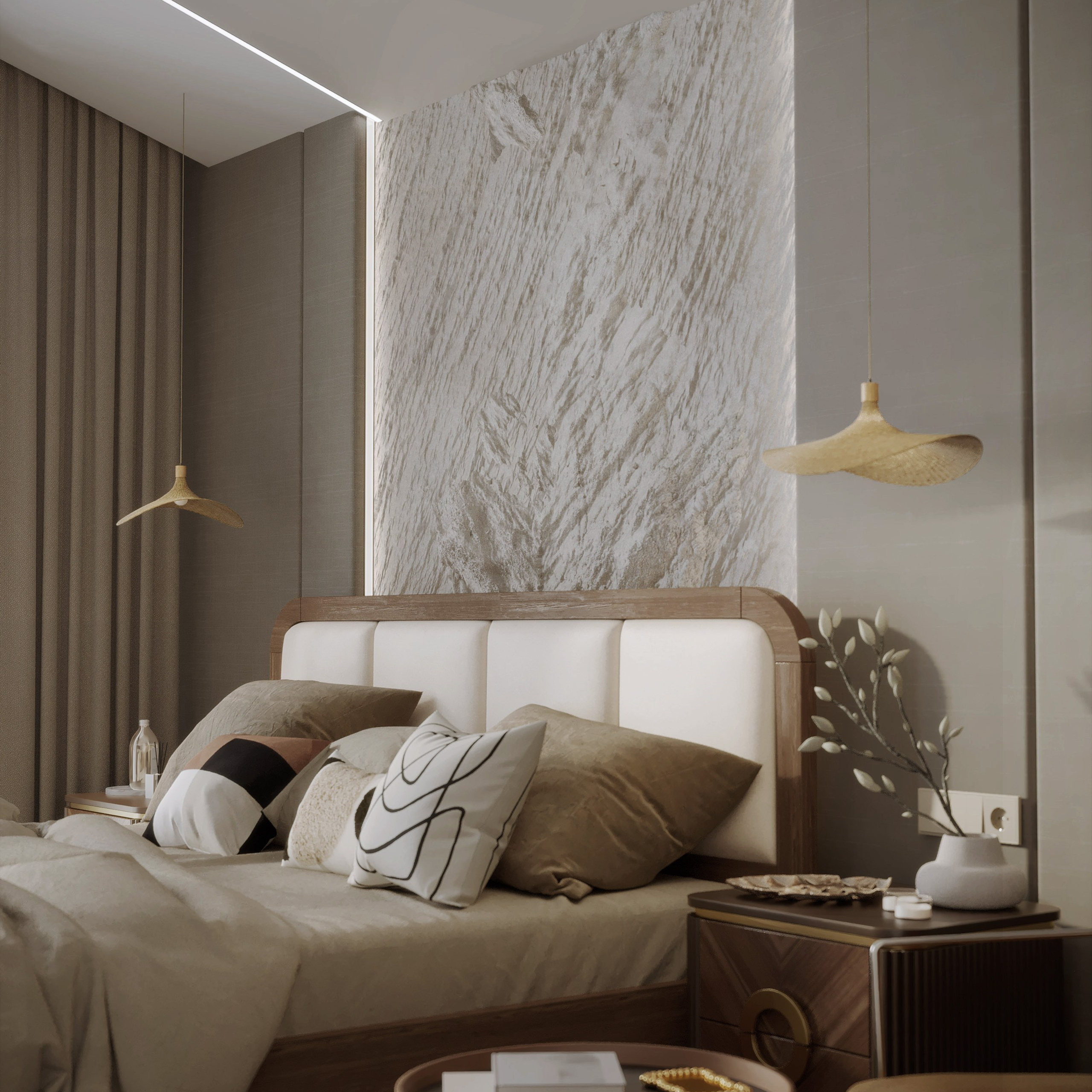 Bedroom «Nuage Doux». Портфолио 3D визуализатора