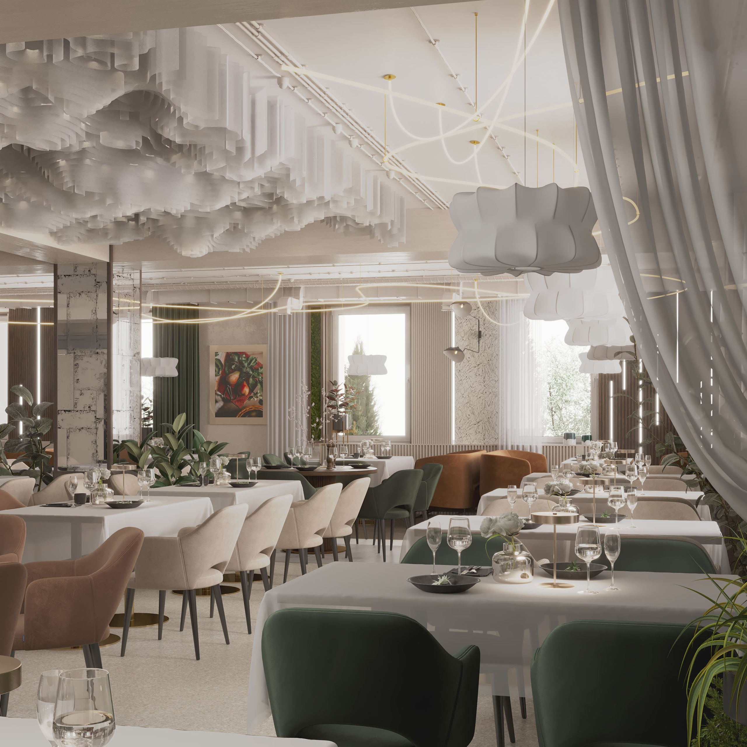 Ресторан Astoria. Портфолио 3D визуализатора