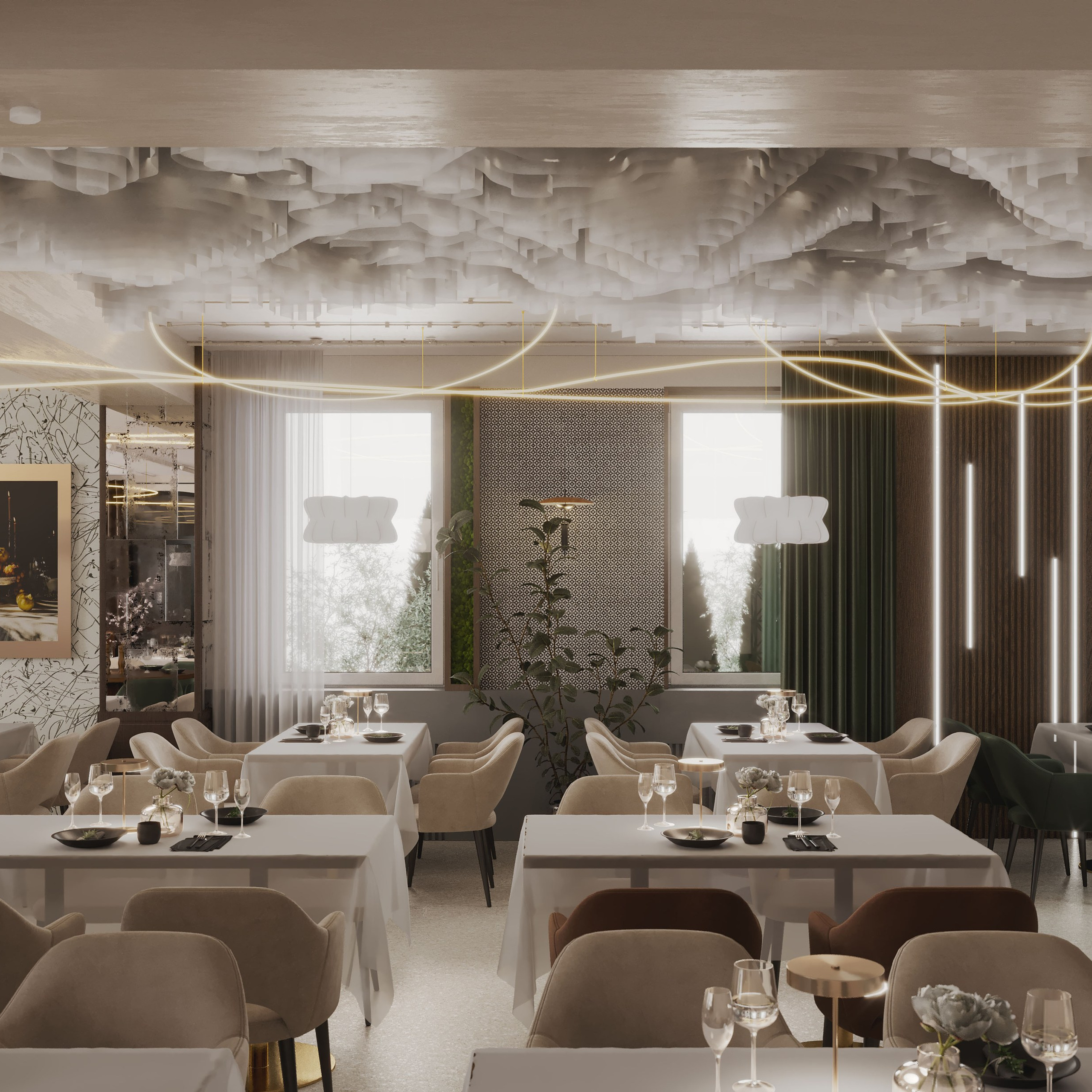 Ресторан Astoria. Портфолио 3D визуализатора