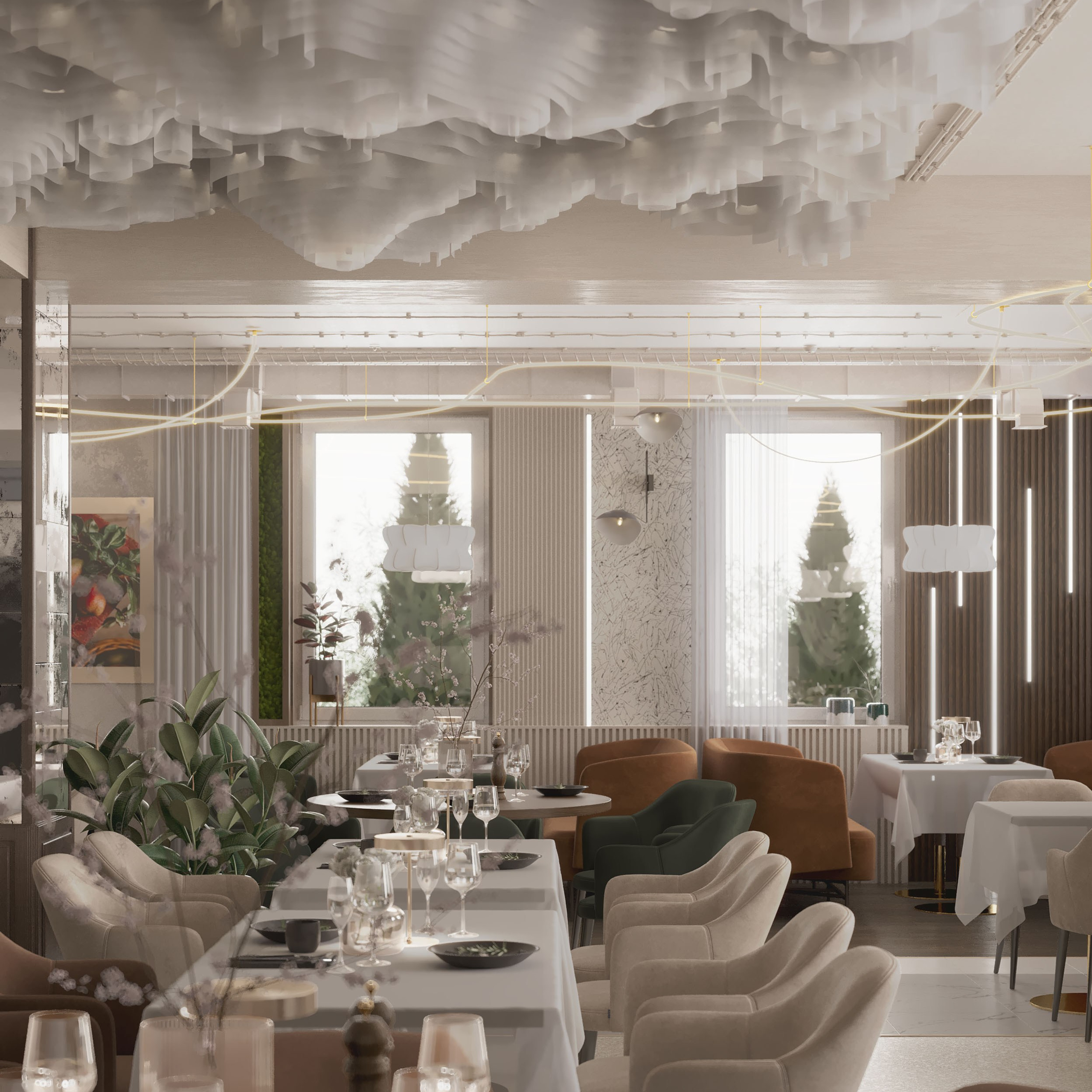 Ресторан Astoria. Портфолио 3D визуализатора