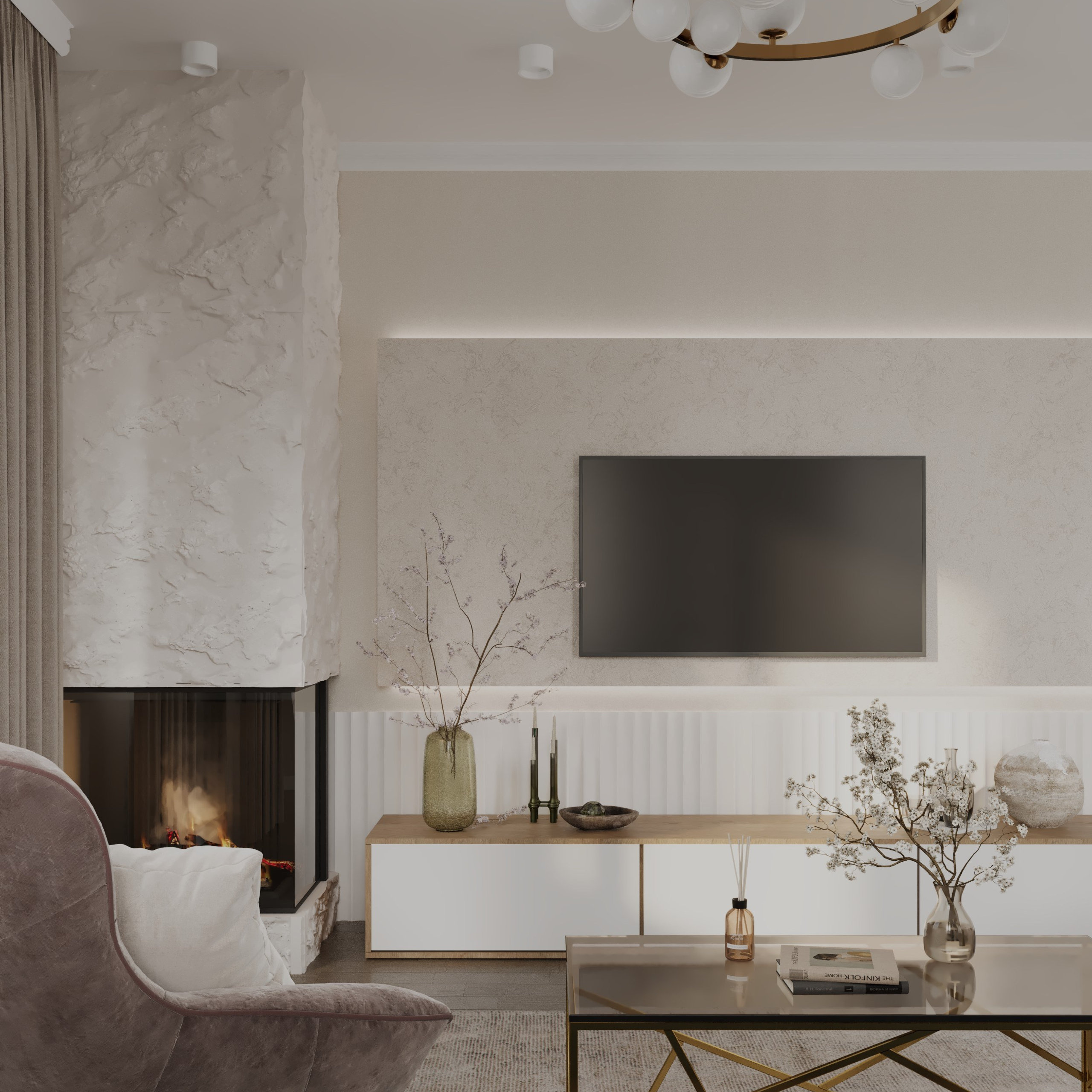 Living «Charme Caché». Портфолио 3D визуализатора