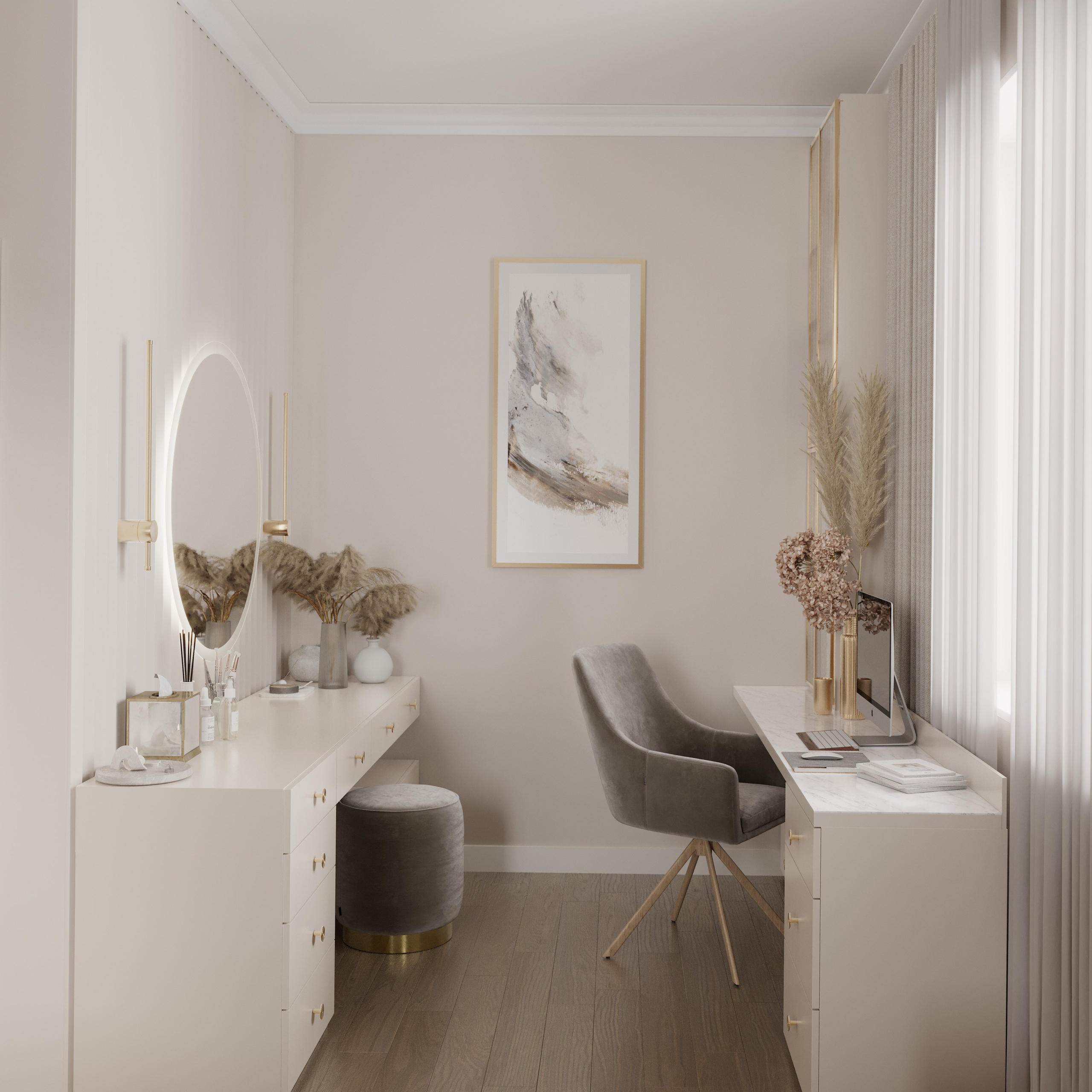 Living «Charme Caché». Портфолио 3D визуализатора