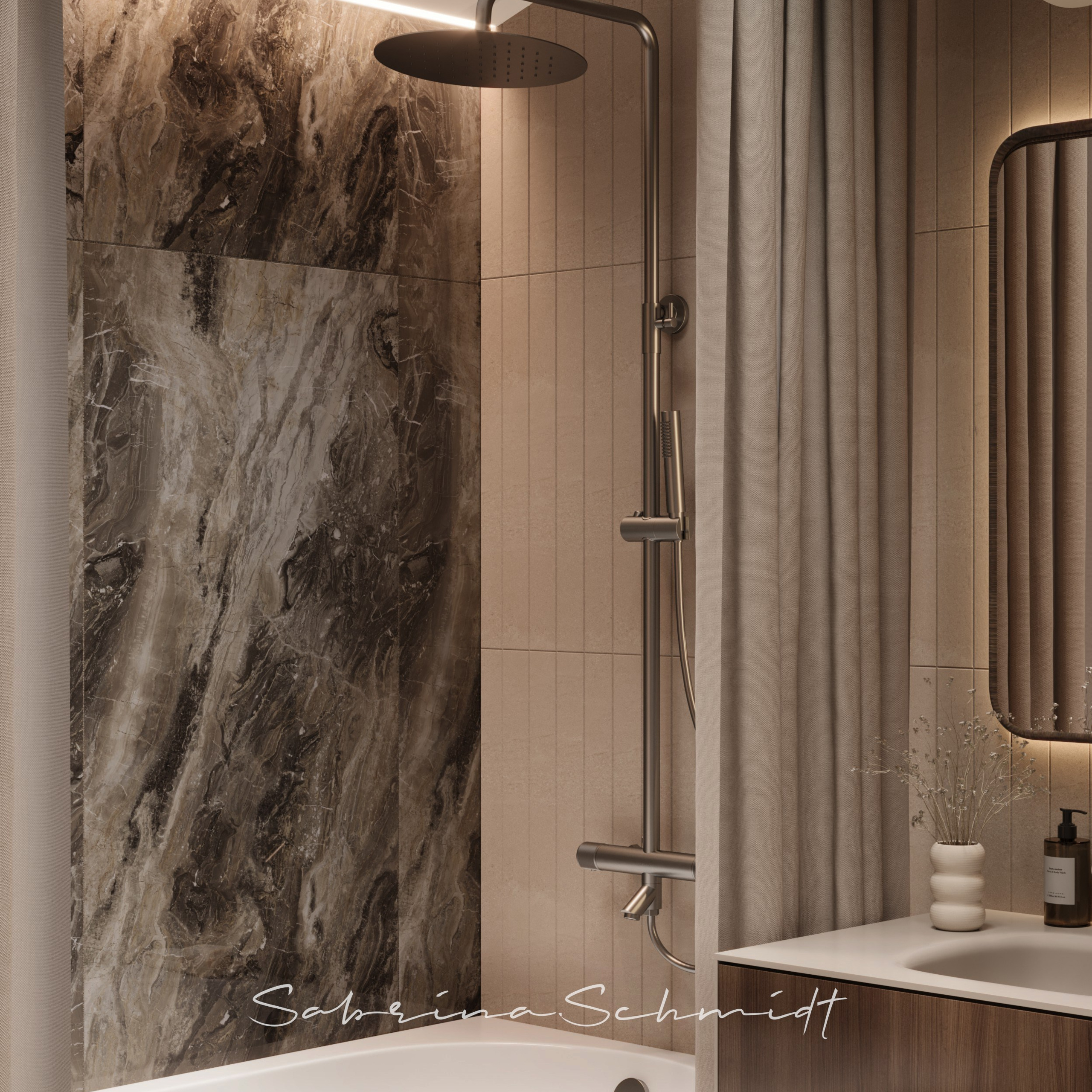 Bath «Reflet d'Opale». Портфолио 3D визуализатора