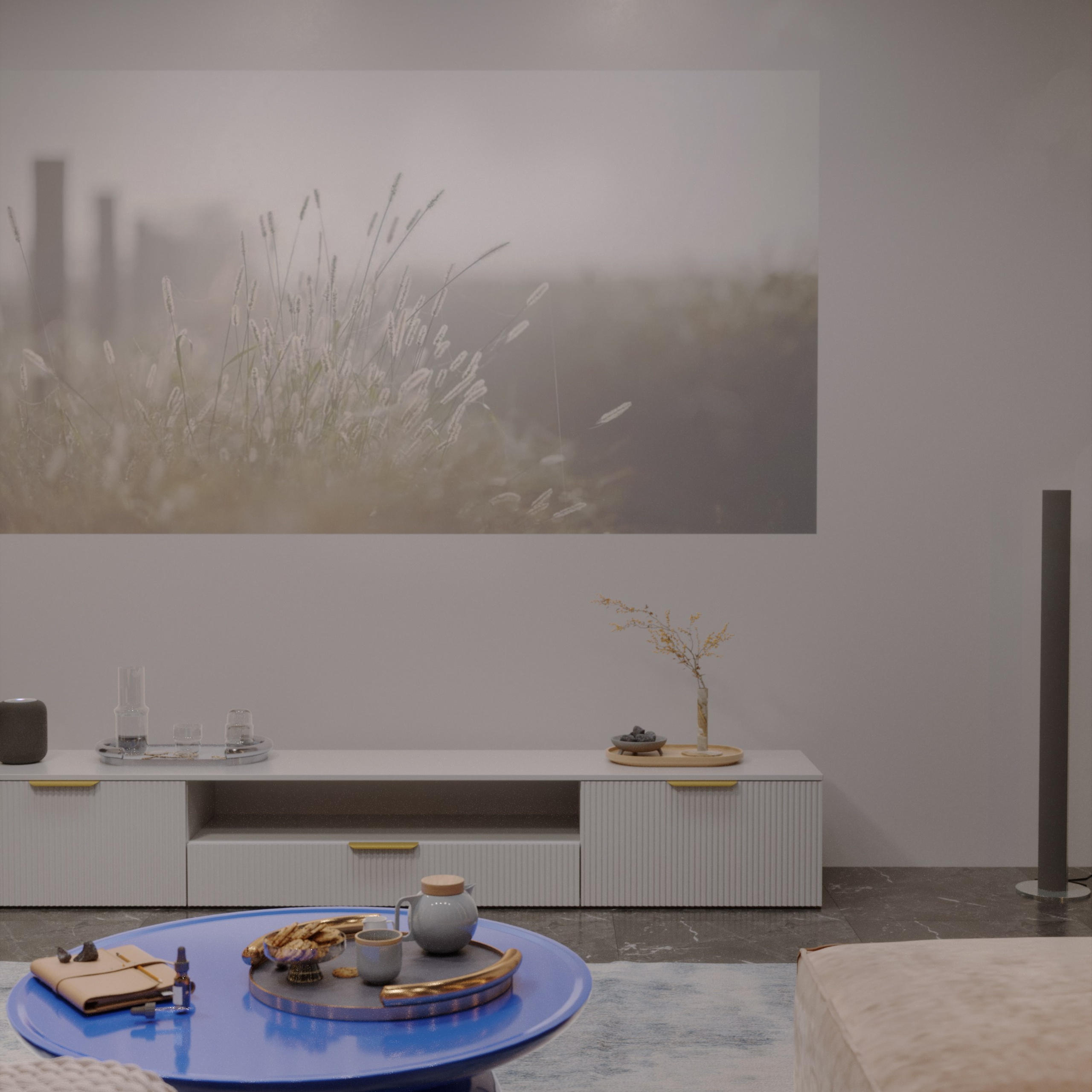 Cabinet «Leather & Whisky». Портфолио 3D визуализатора