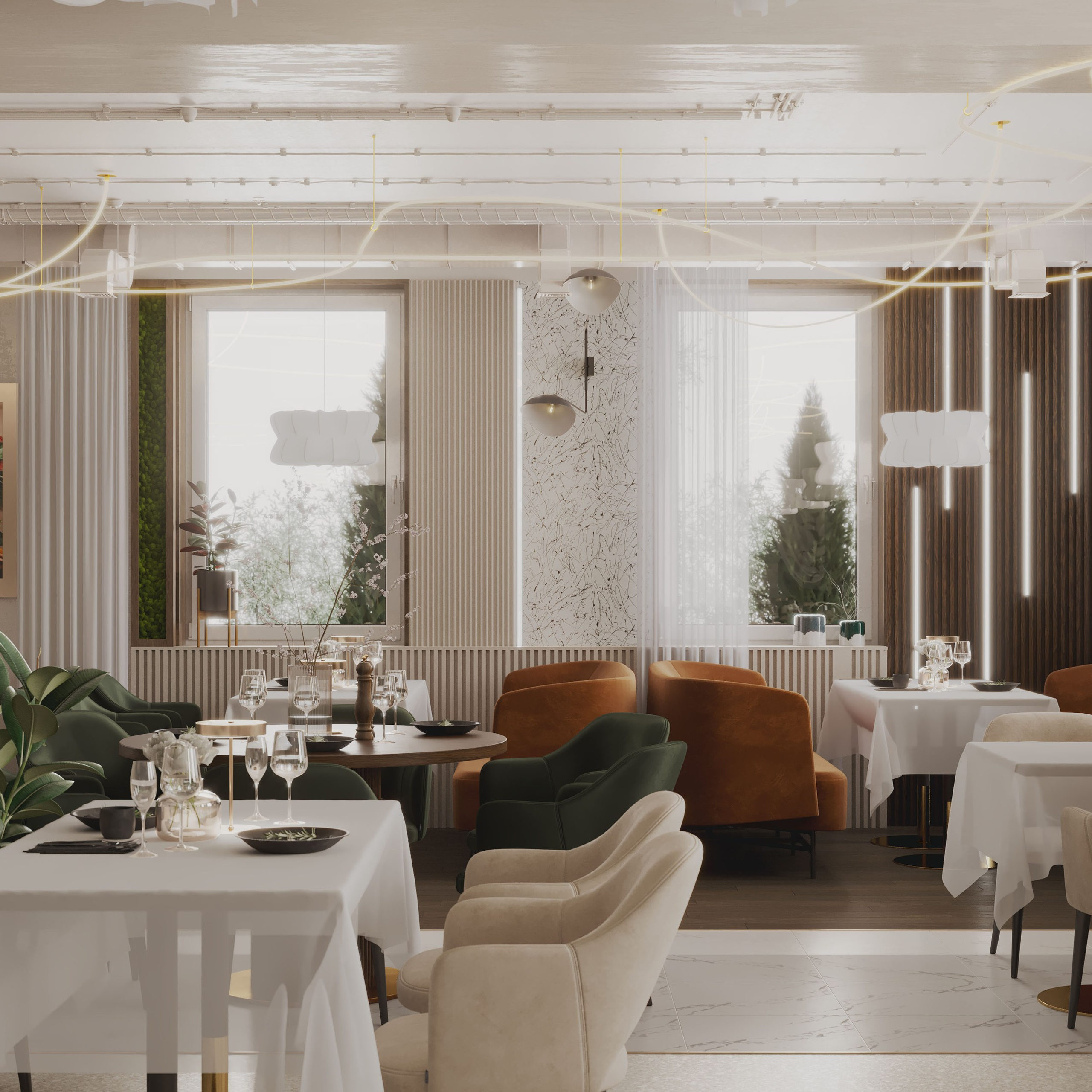 Ресторан Astoria. Портфолио 3D визуализатора