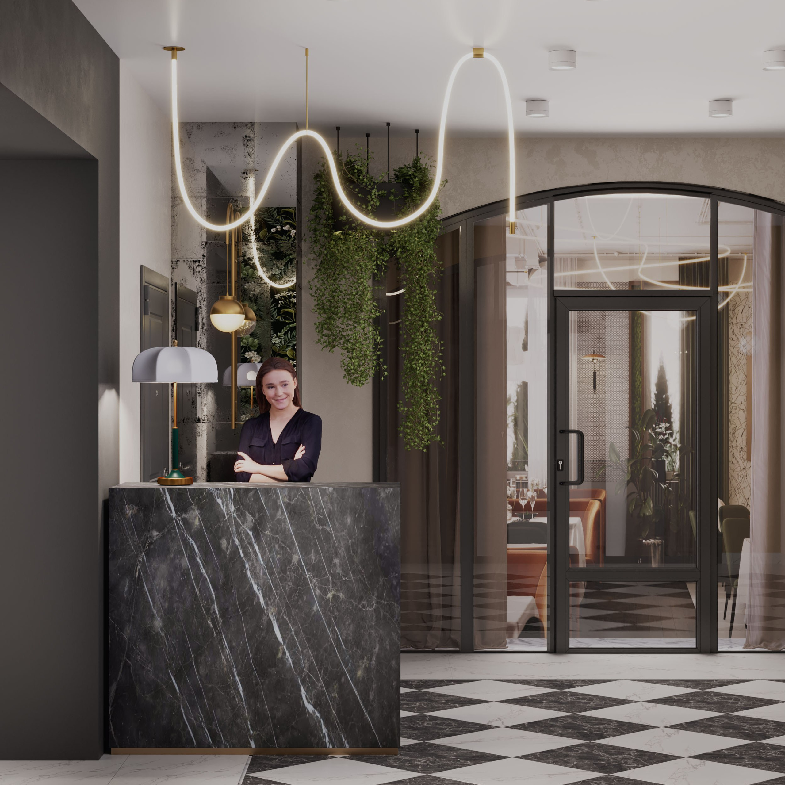 Ресторан Astoria. Портфолио 3D визуализатора