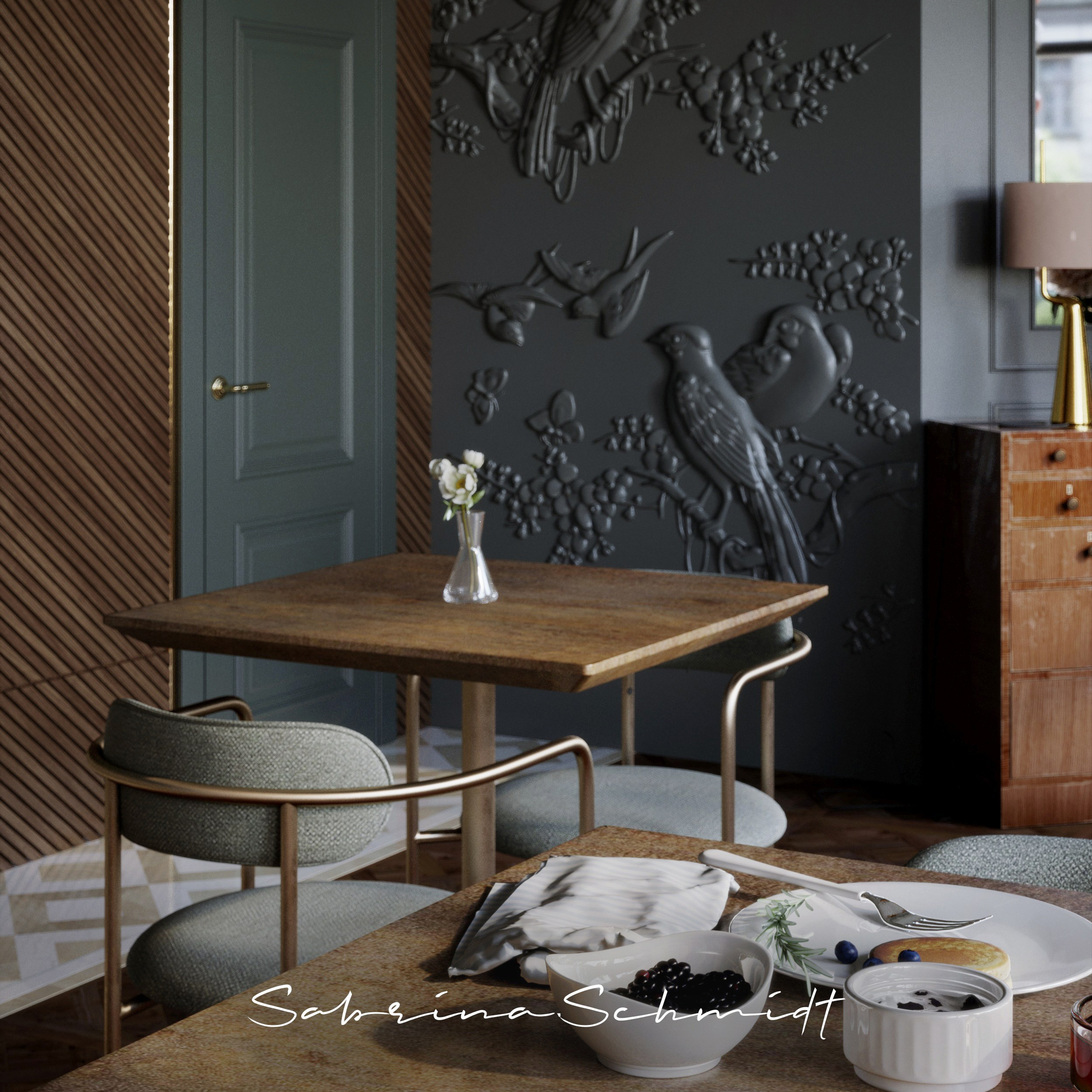 Кафе — Сытый кот. Портфолио 3D визуализатора